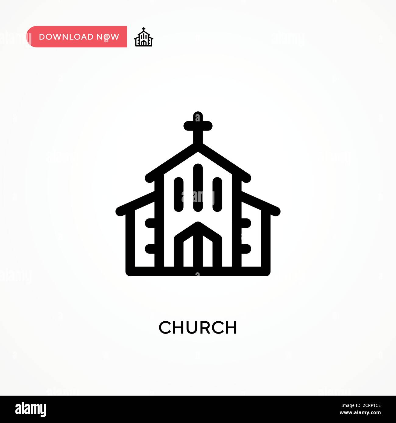 Church Simple vector icon. Modern, simple flat vector illustration for ...