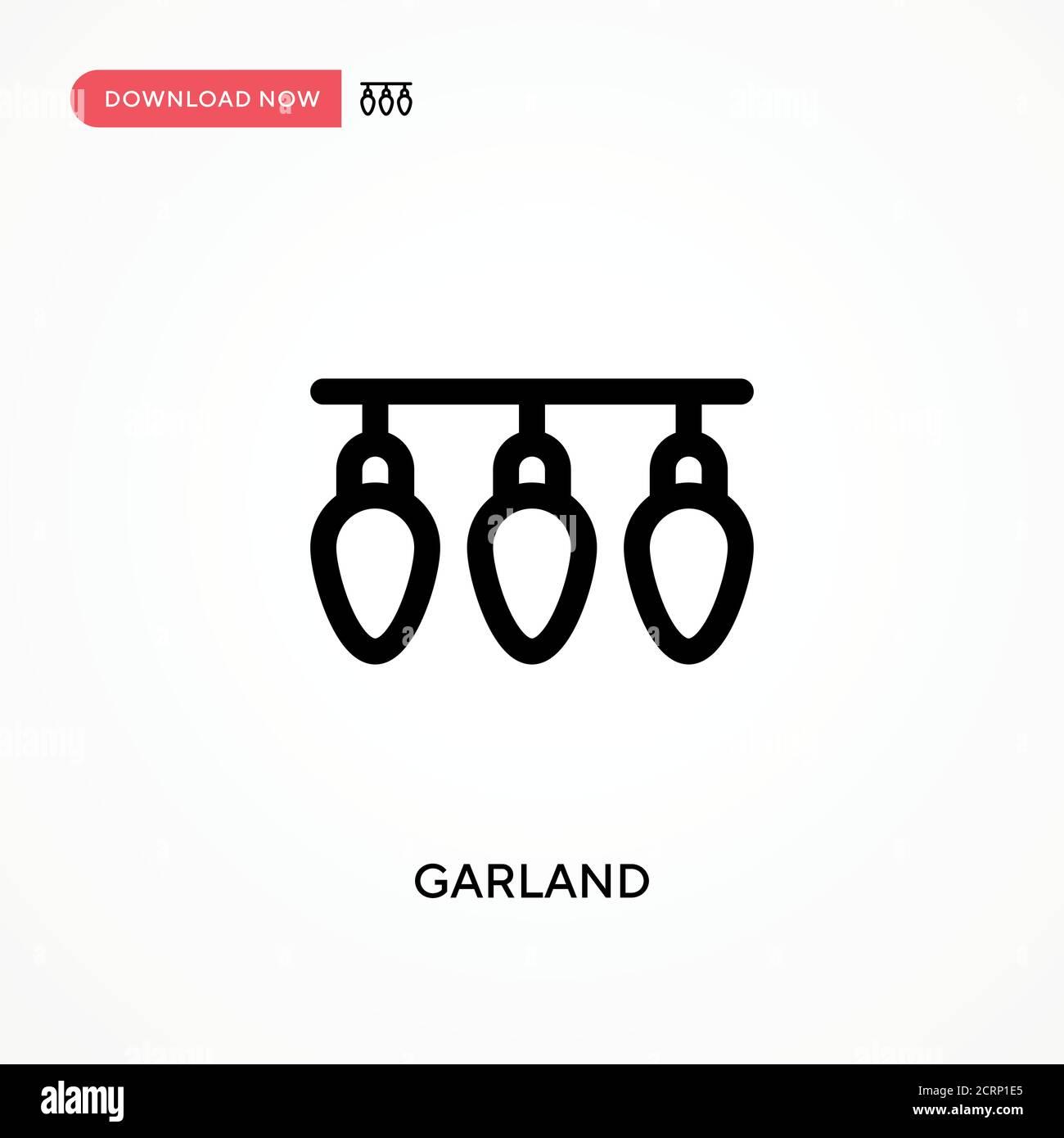 Garland Simple vector icon. Modern, simple flat vector illustration for ...