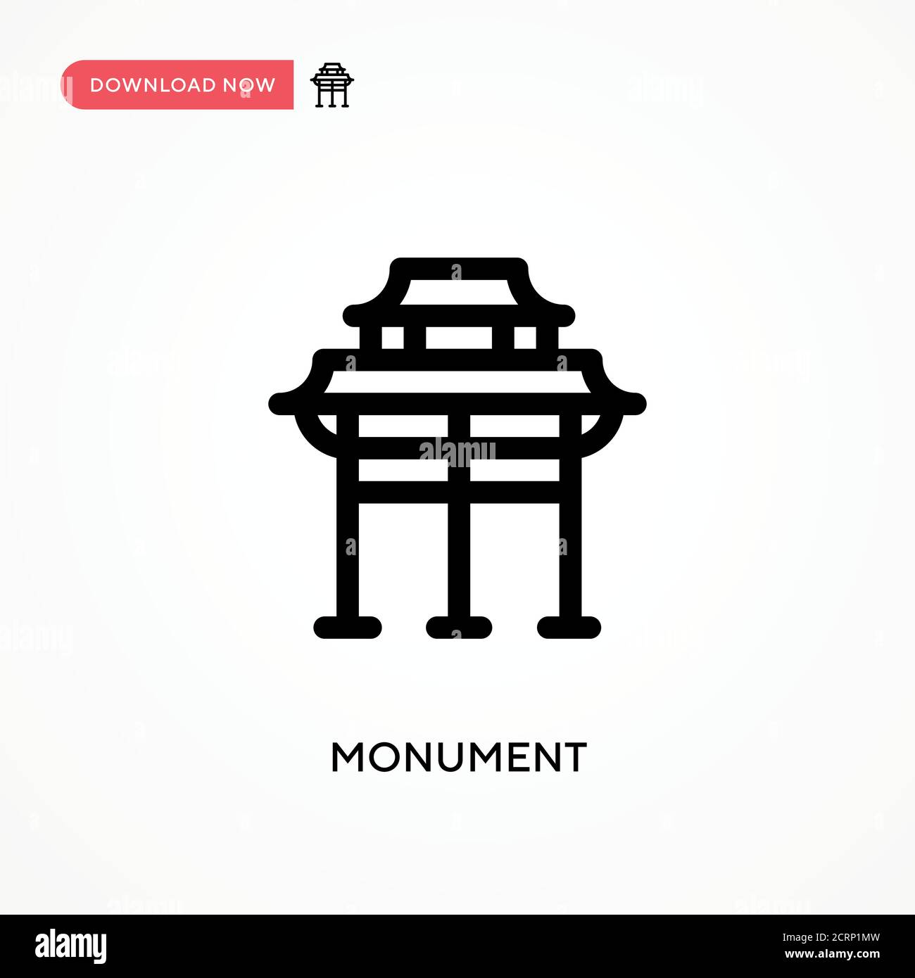 Monument Simple vector icon. Modern, simple flat vector illustration ...