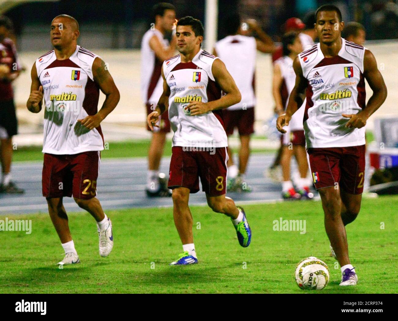 Venezuelan national soccer team player hires stock photography and