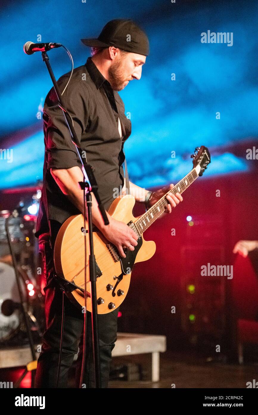 Sascha Aust, Falkenberg und die Band, Dresden, Scheune, 19.08.2020 Stock Photo