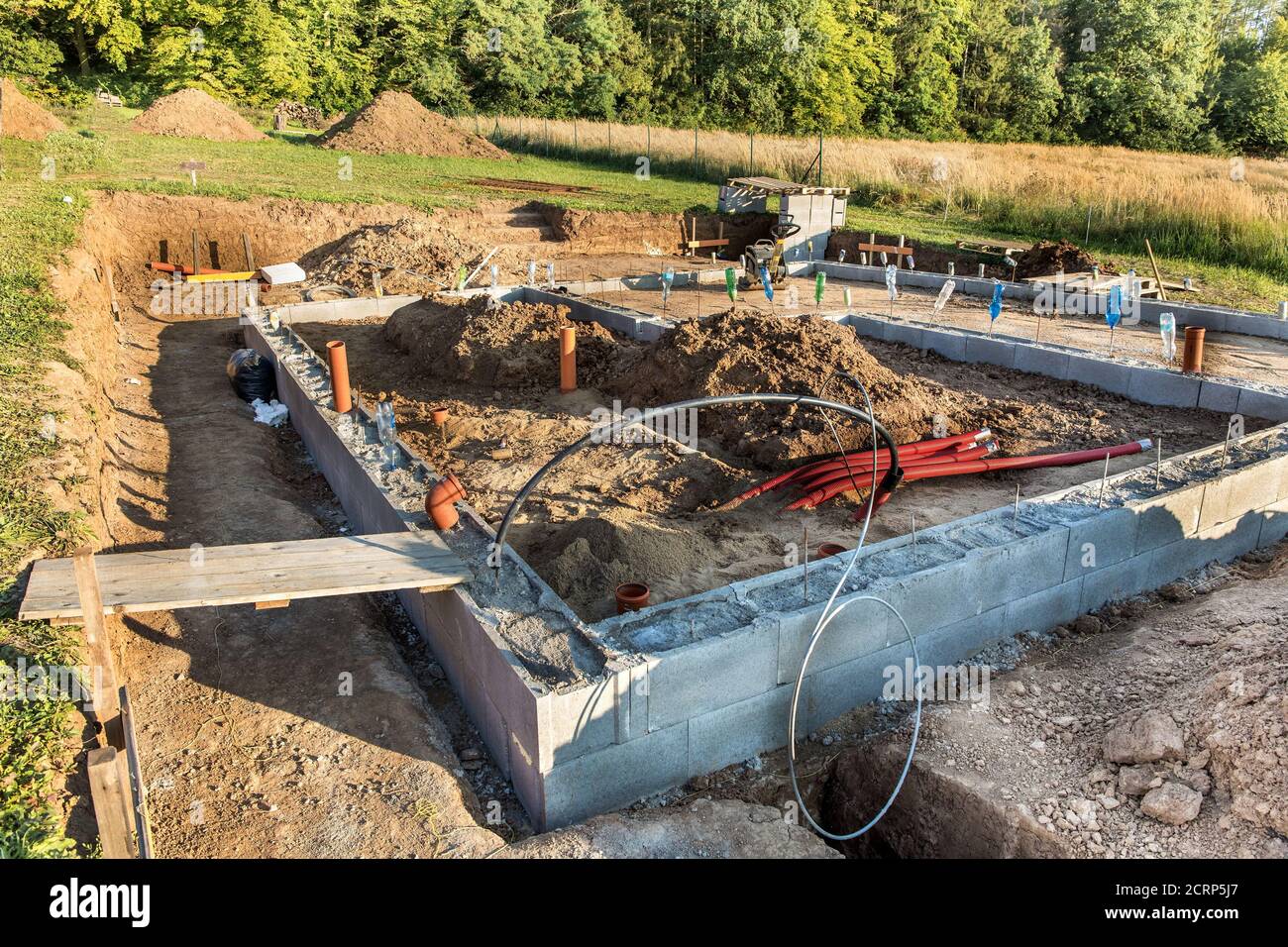 Concrete footing formwork hi-res stock photography and images - Alamy