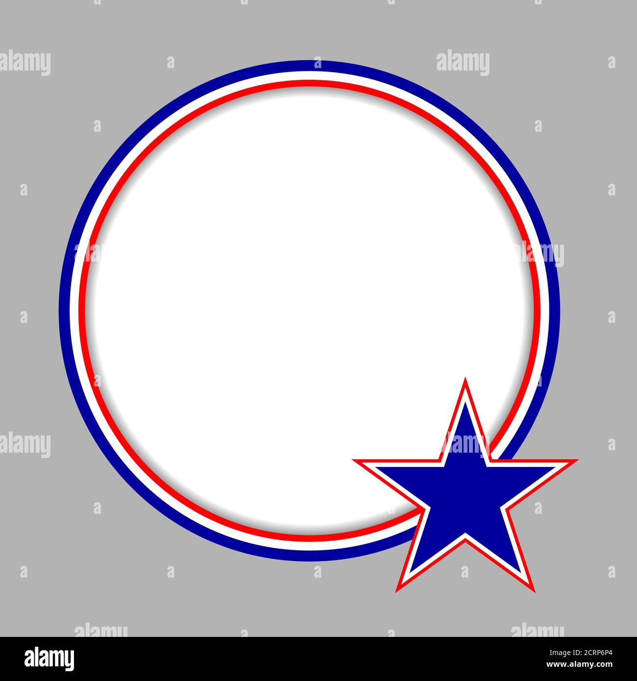 American characters round frame with empty space for your text. Stock Vector
