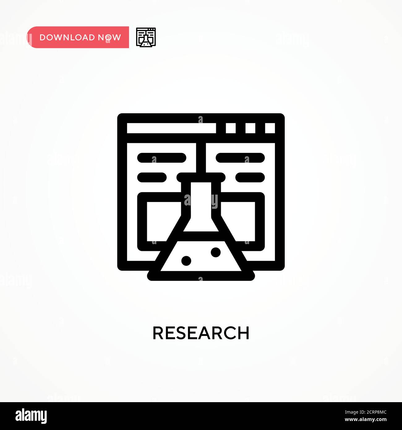 Research Simple vector icon. Modern, simple flat vector illustration ...