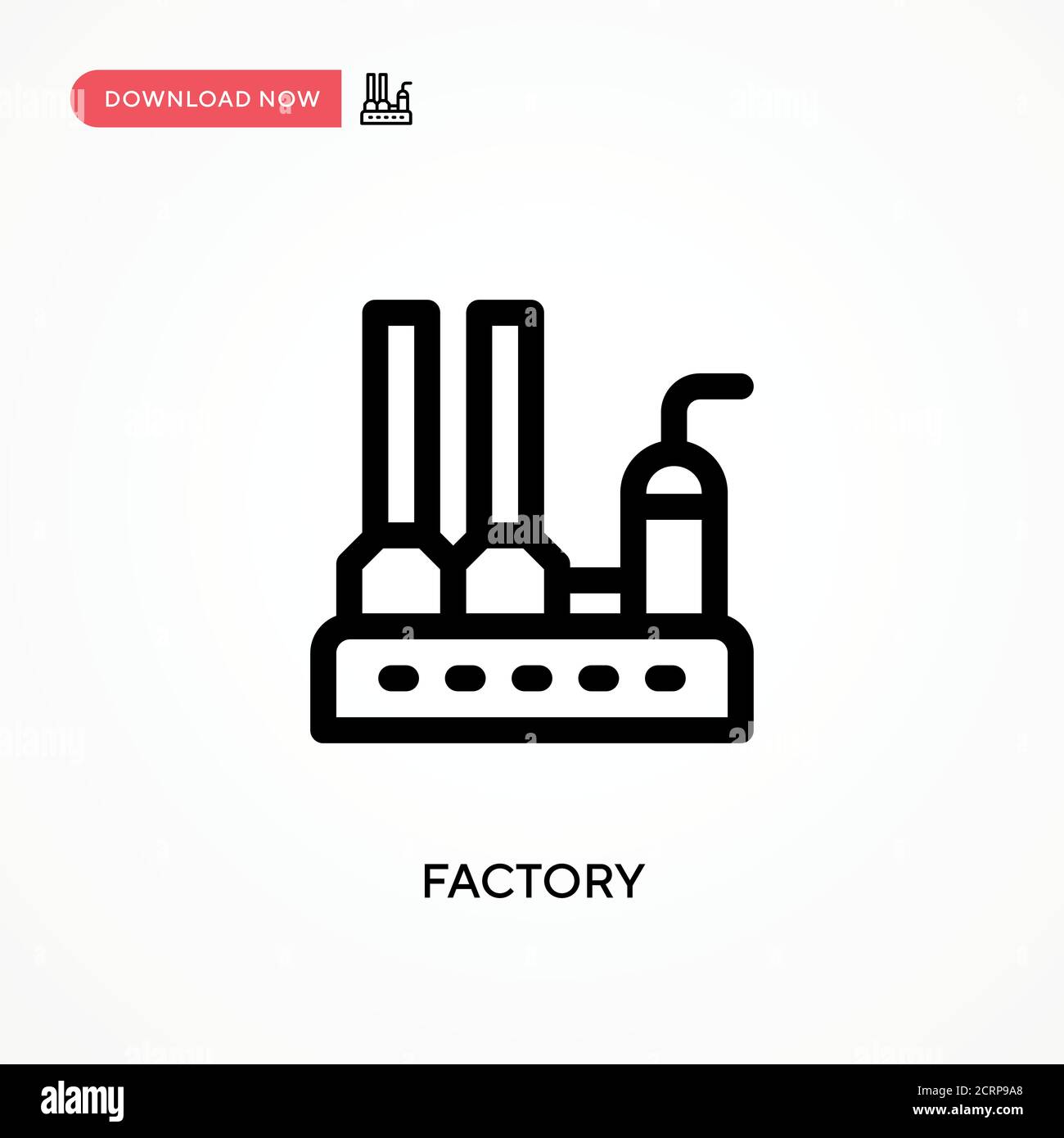 Factory Simple vector icon. Modern, simple flat vector illustration for ...