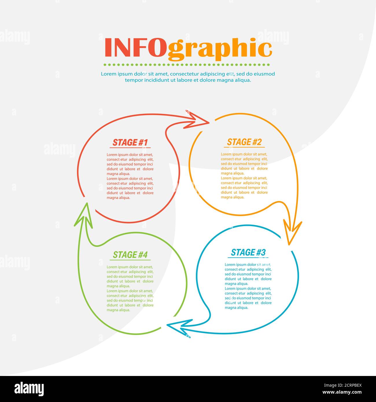 Chart for infographics. Visual description of the process, development