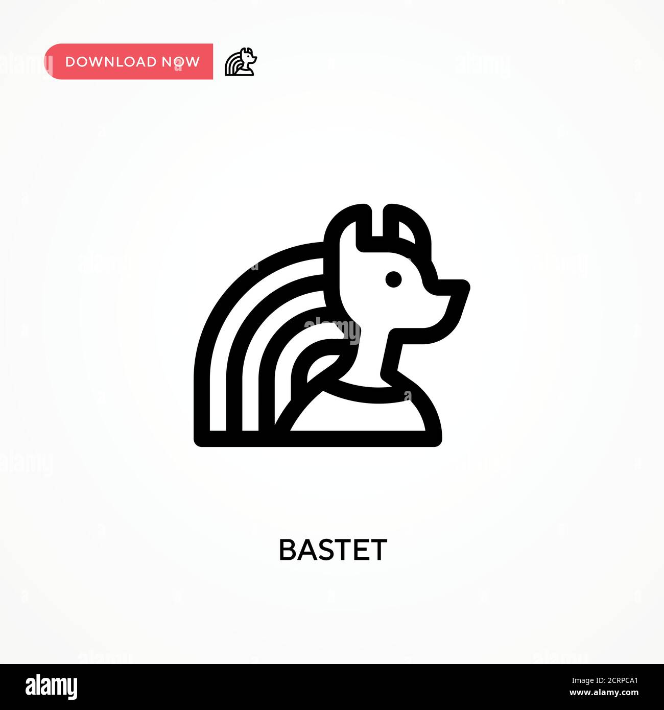 Bastet Simple vector icon. Modern, simple flat vector illustration for web site or mobile app Stock Vector