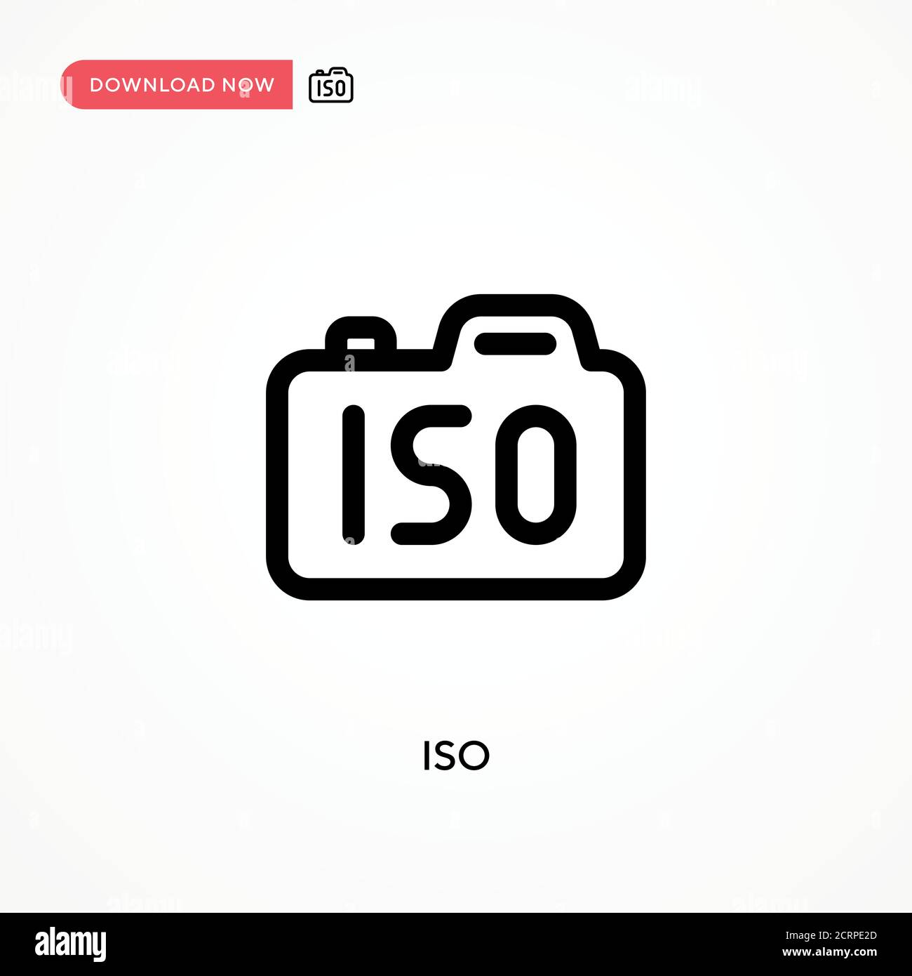 Iso Simple vector icon. Modern, simple flat vector illustration for web site or mobile app Stock Vector