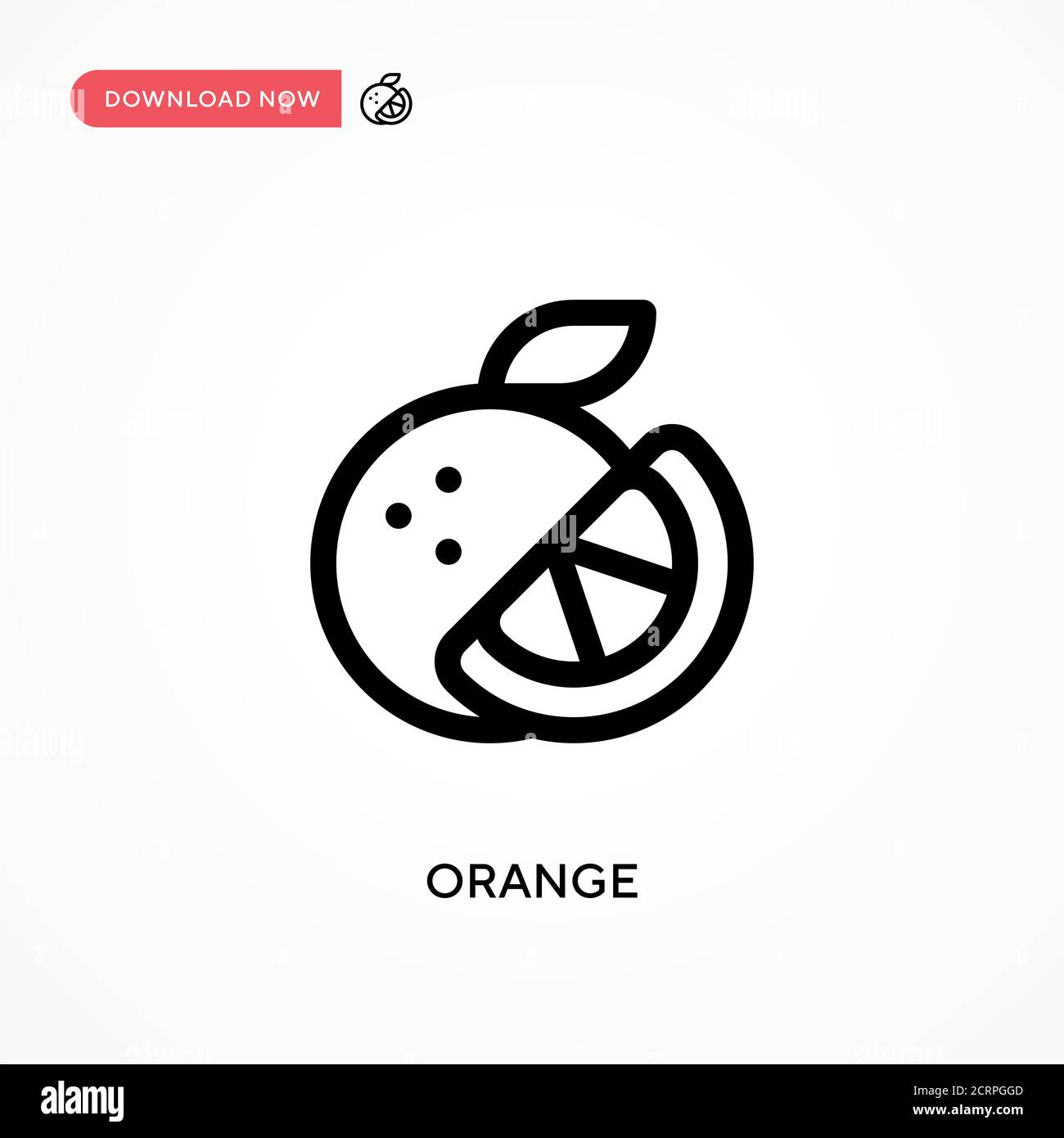 Orange Simple vector icon. Modern, simple flat vector illustration for ...