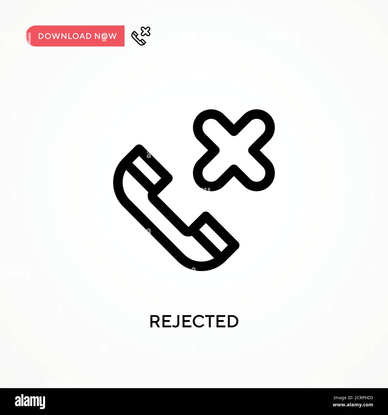 Rejected Simple vector icon. Modern, simple flat vector illustration ...