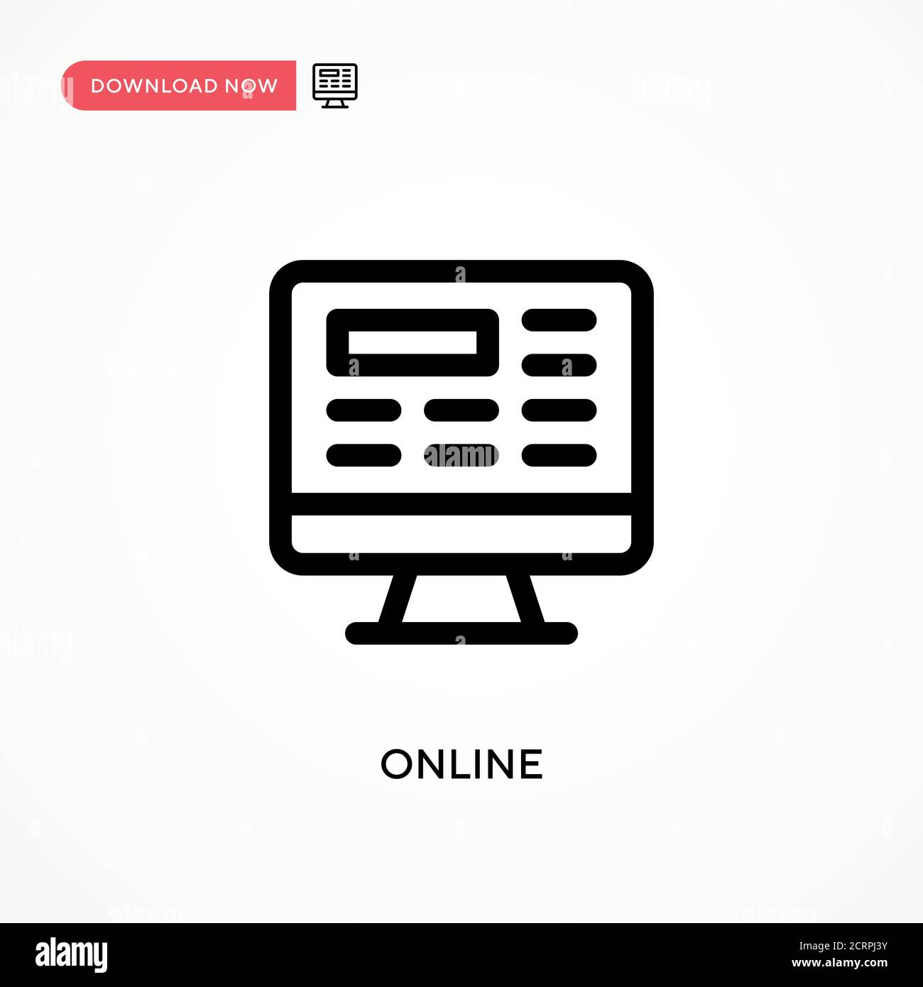 Online Simple vector icon. Modern, simple flat vector illustration for ...