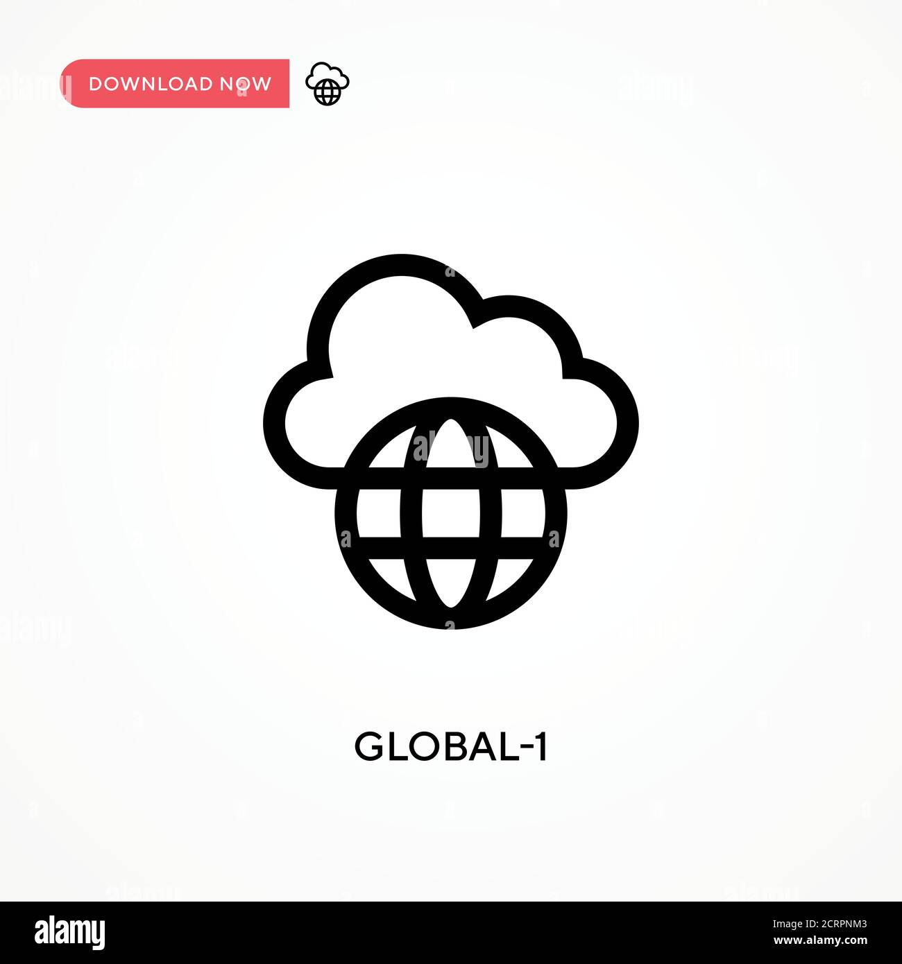 Global-1 Simple vector icon. Modern, simple flat vector illustration ...