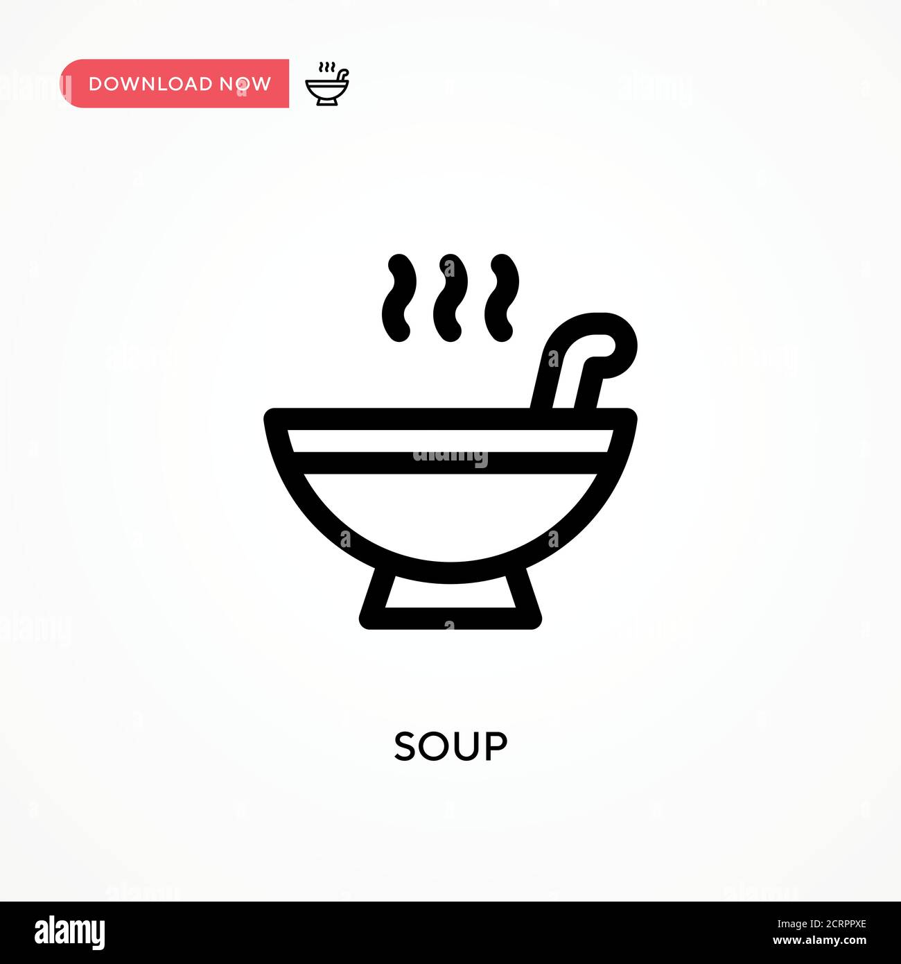 Soup Simple vector icon. Modern, simple flat vector illustration for ...