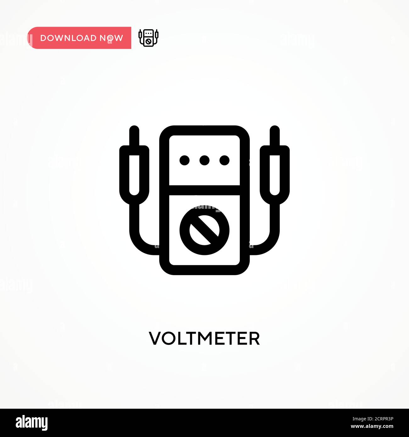 Voltmeter Simple vector icon. Modern, simple flat vector illustration for web site or mobile app Stock Vector