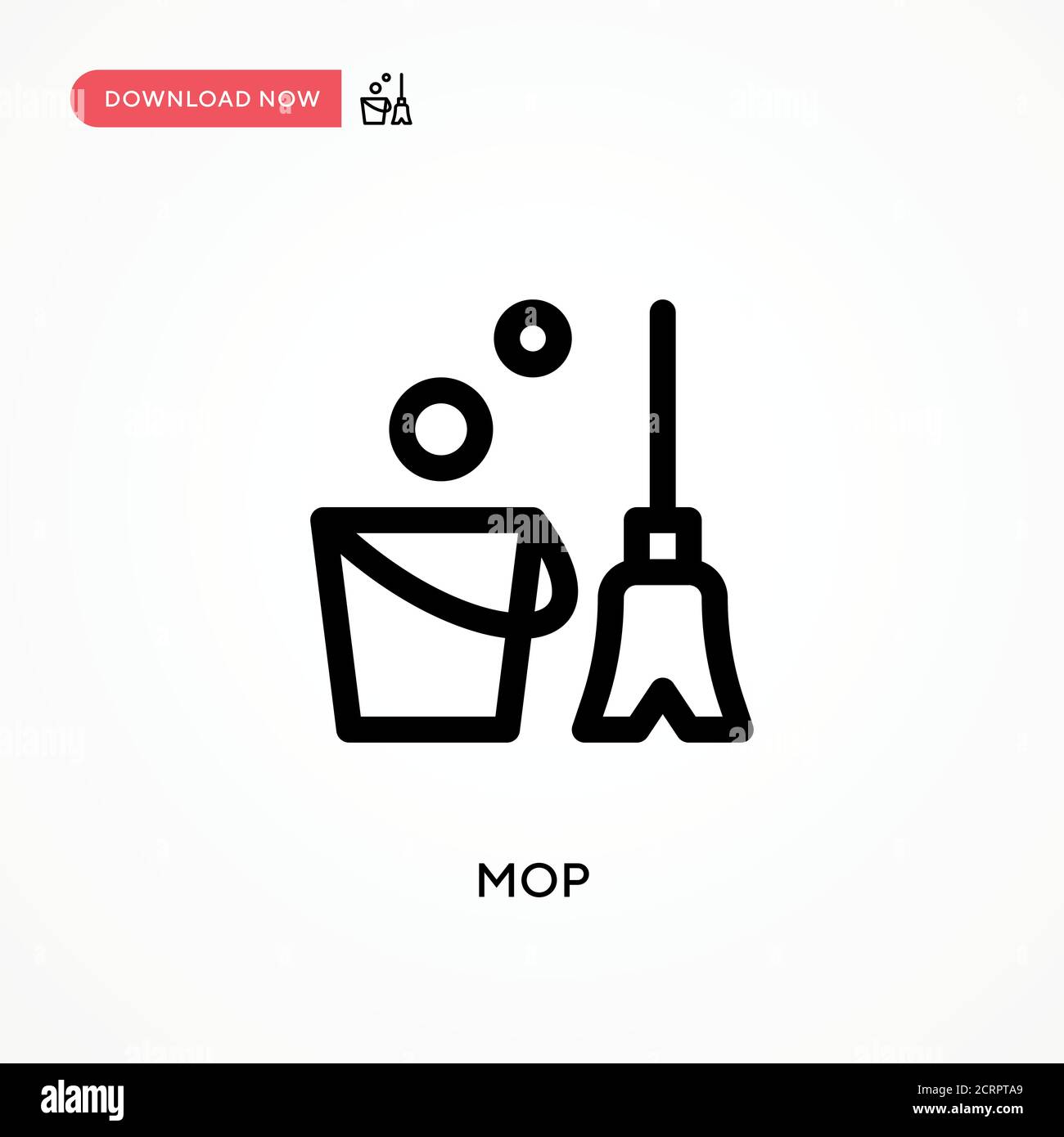 Mop Simple vector icon. Modern, simple flat vector illustration for web ...