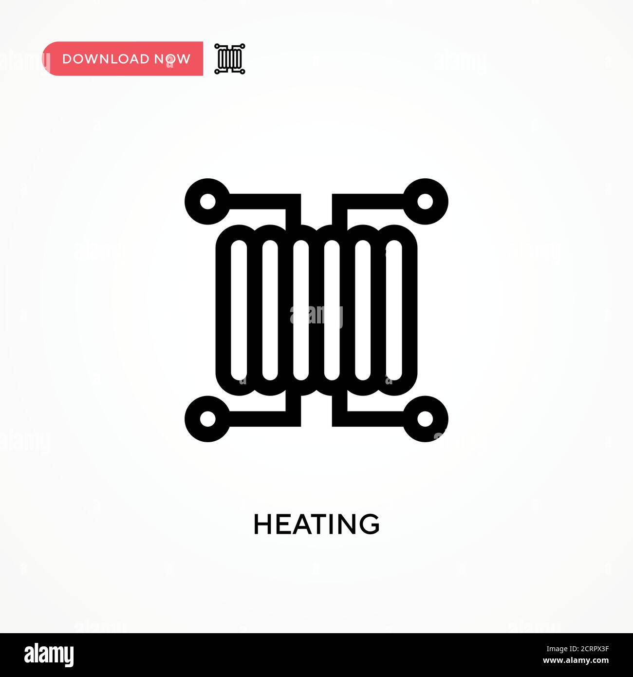Heating Simple vector icon. Modern, simple flat vector illustration for web site or mobile app Stock Vector