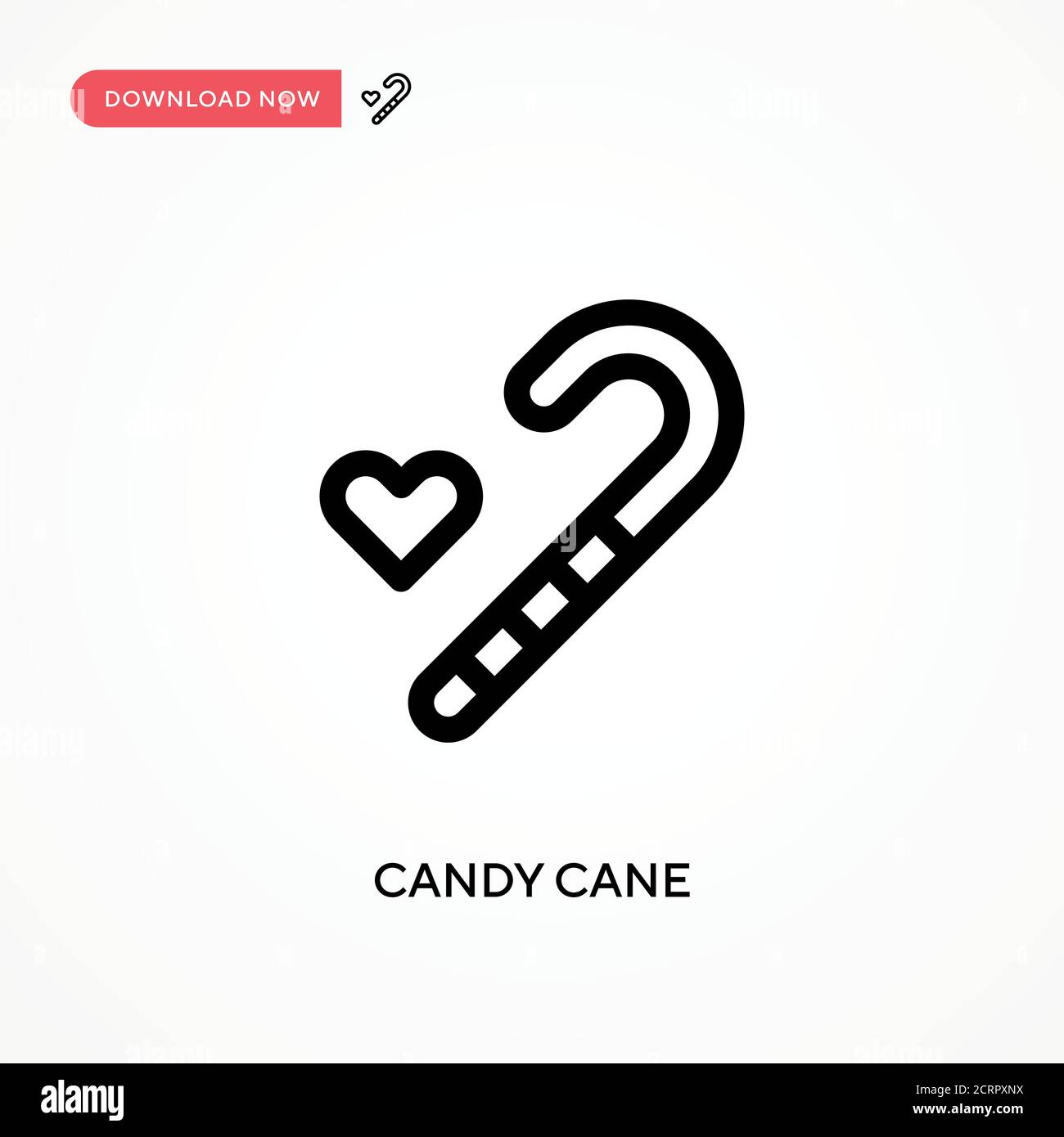Candy cane Simple vector icon. Modern, simple flat vector illustration ...