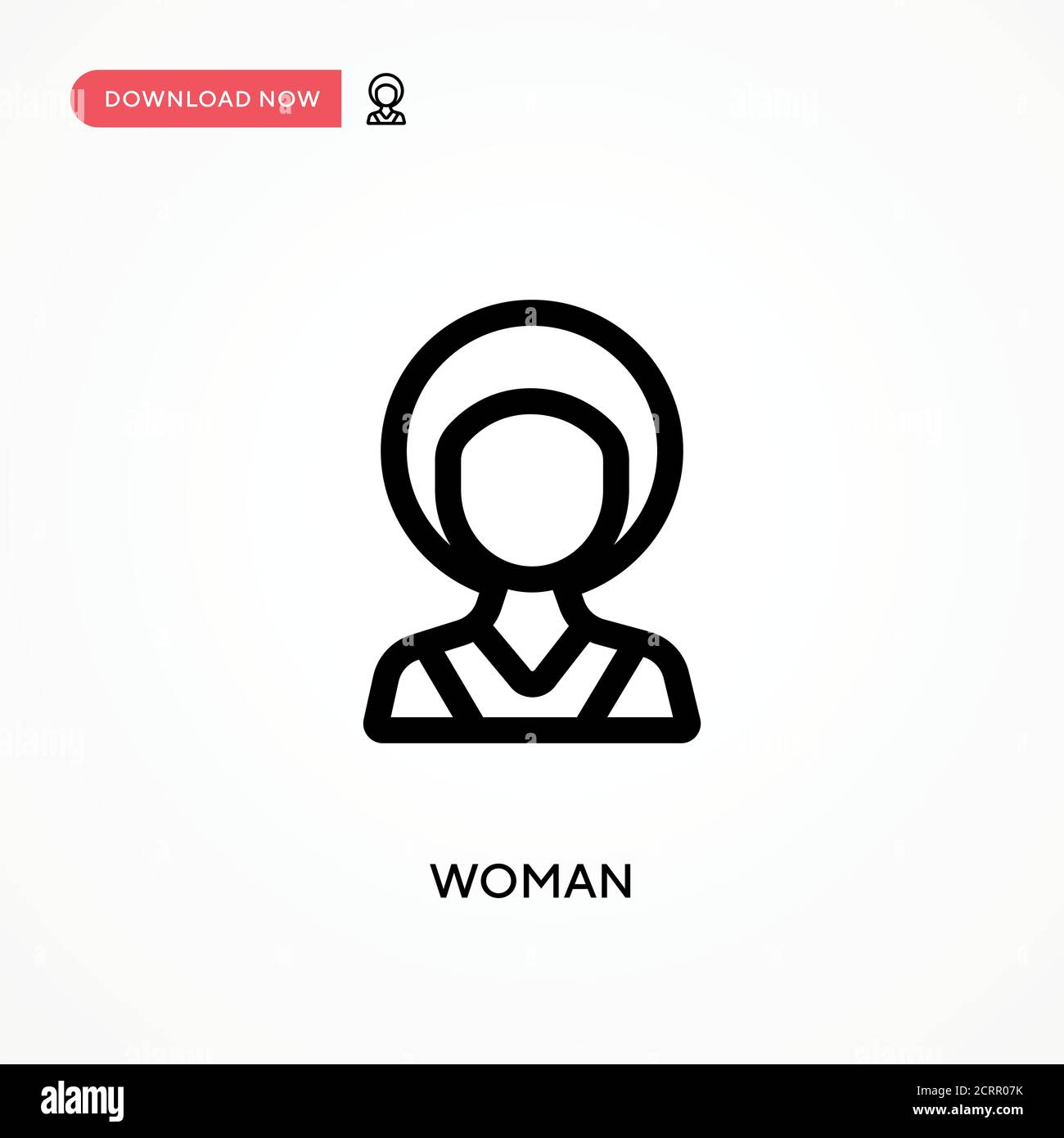 Woman Simple vector icon. Modern, simple flat vector illustration for ...
