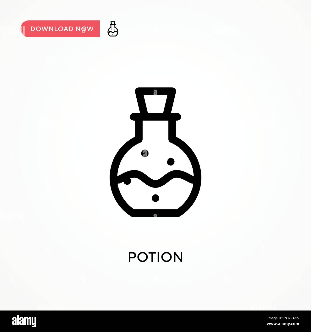 Potion Simple vector icon. Modern, simple flat vector illustration for web site or mobile app Stock Vector