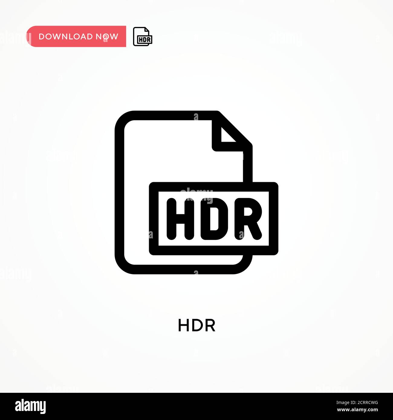 Hdr Simple vector icon. Modern, simple flat vector illustration for web site or mobile app Stock Vector