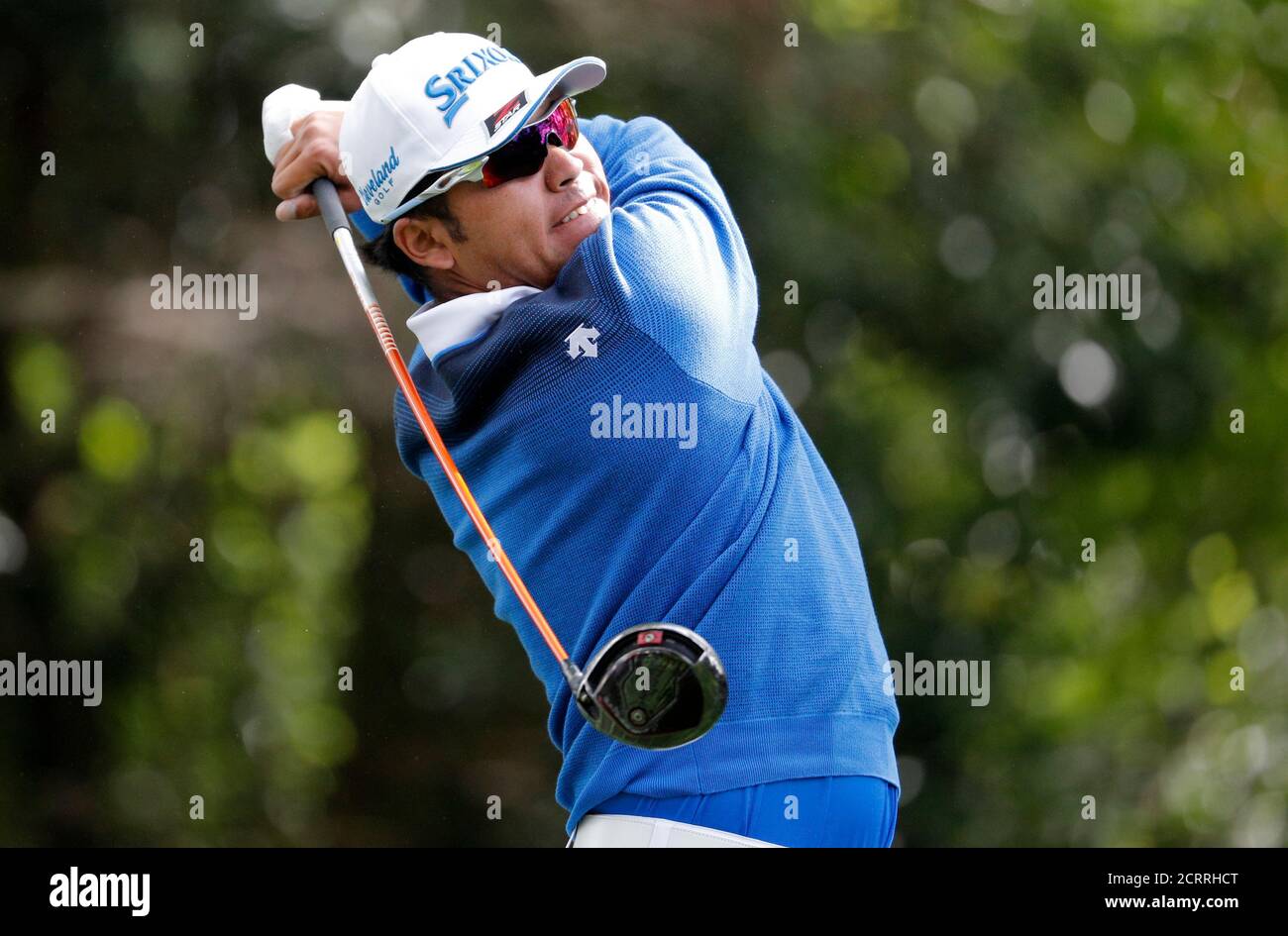Hideki Matsuyama of Japan hits off the second tee in first round play during the 2017 Masters golf tournament at Augusta National Golf Club in Augusta, Georgia, U.S., April 6, 2017. REUTERS/Lucy Nicholson Stock Photo