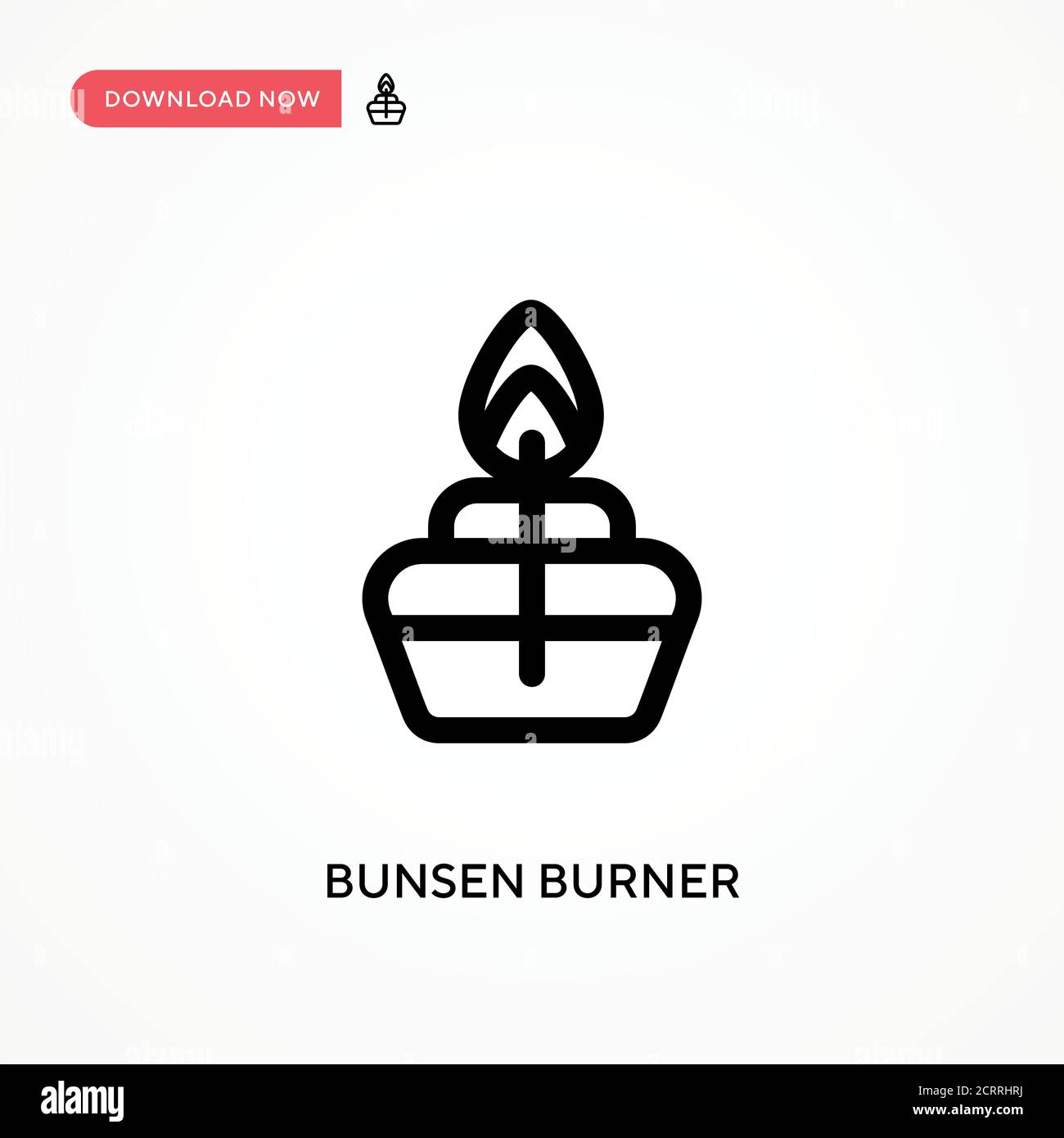 Bunsen burner Simple vector icon. Modern, simple flat vector illustration for web site or mobile app Stock Vector