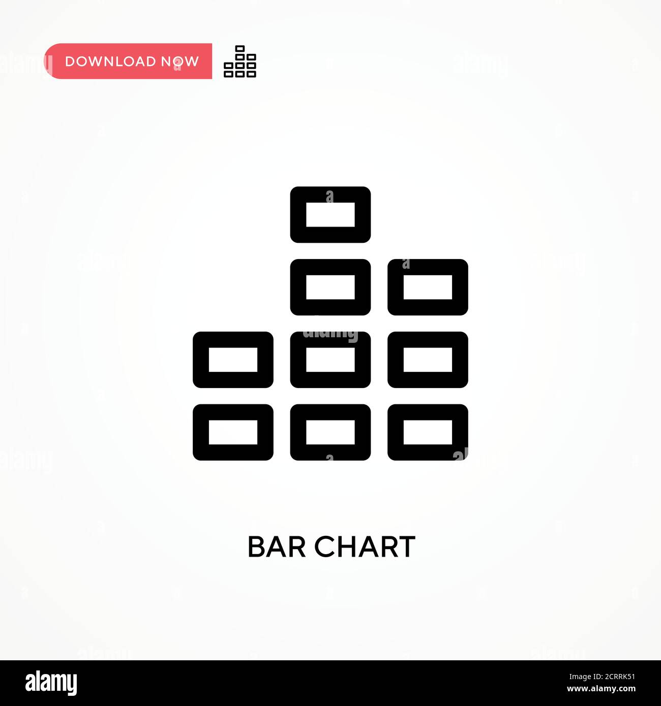 Bar chart Simple vector icon. Modern, simple flat vector illustration ...