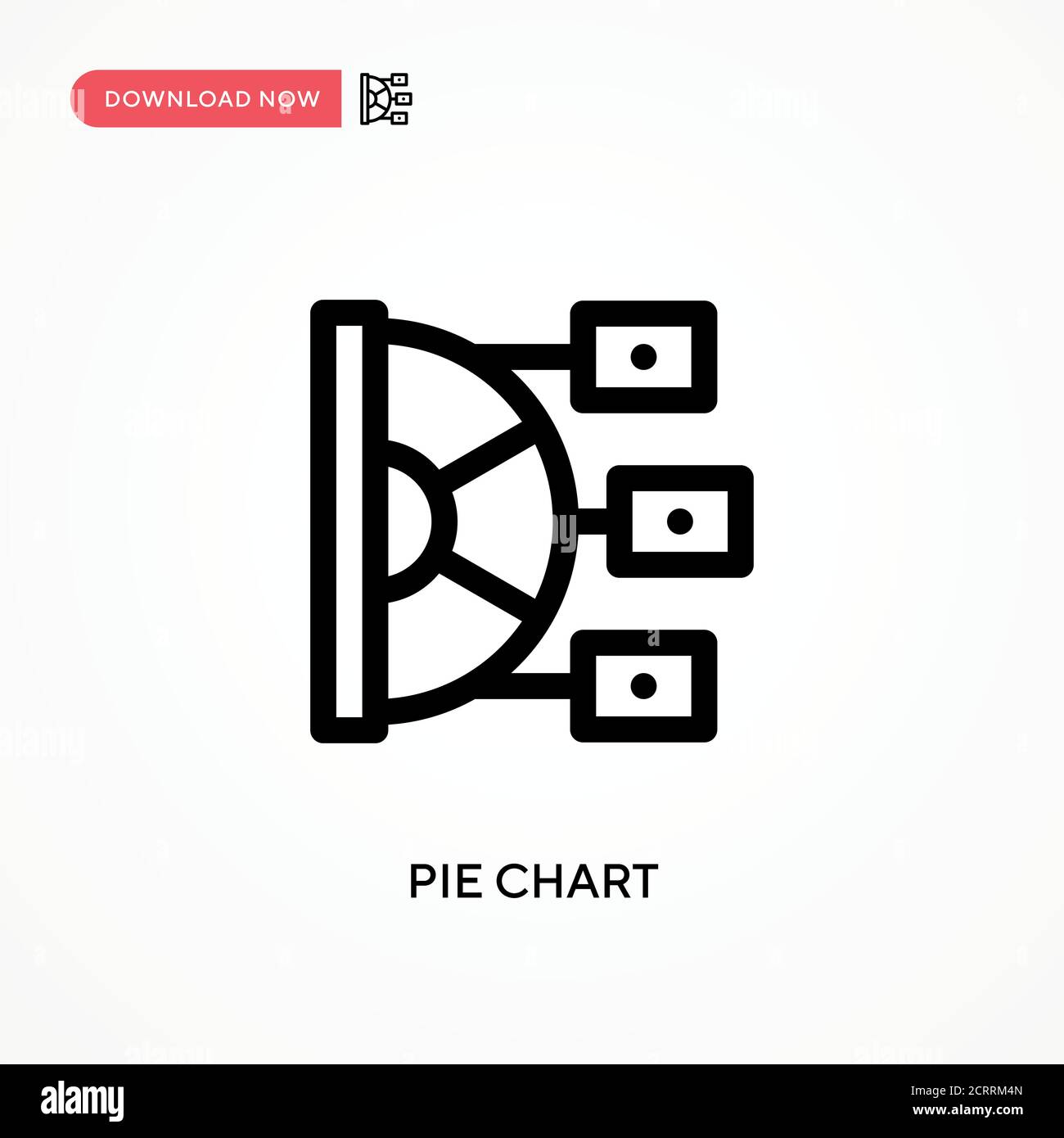 Pie chart Simple vector icon. Modern, simple flat vector illustration ...