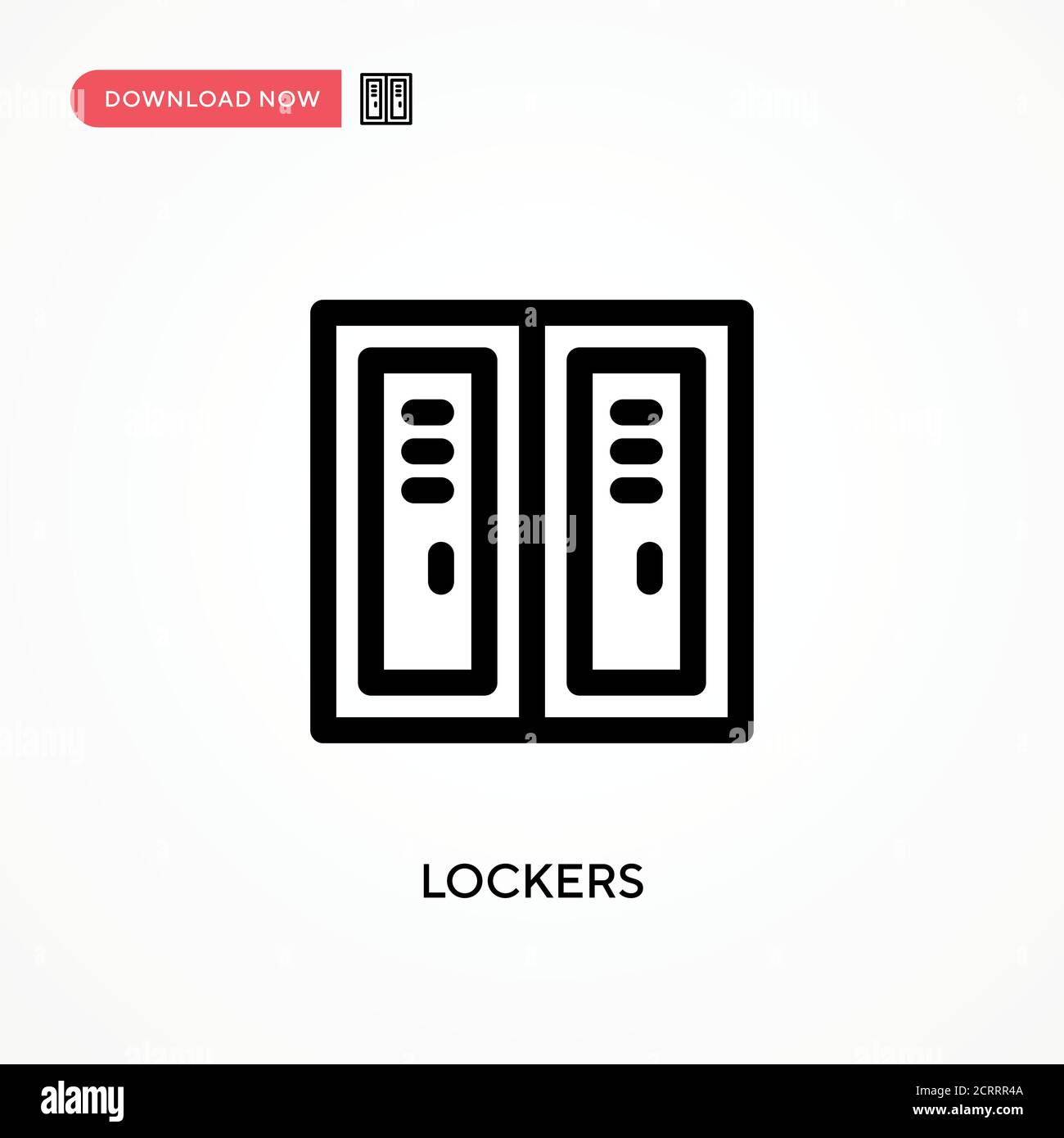 Lockers Simple vector icon. Modern, simple flat vector illustration for web site or mobile app Stock Vector