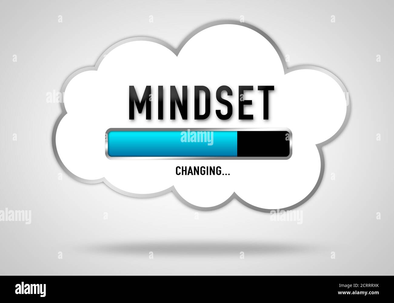loading bar illustration with the message MINDSET CHANGING Stock Photo ...
