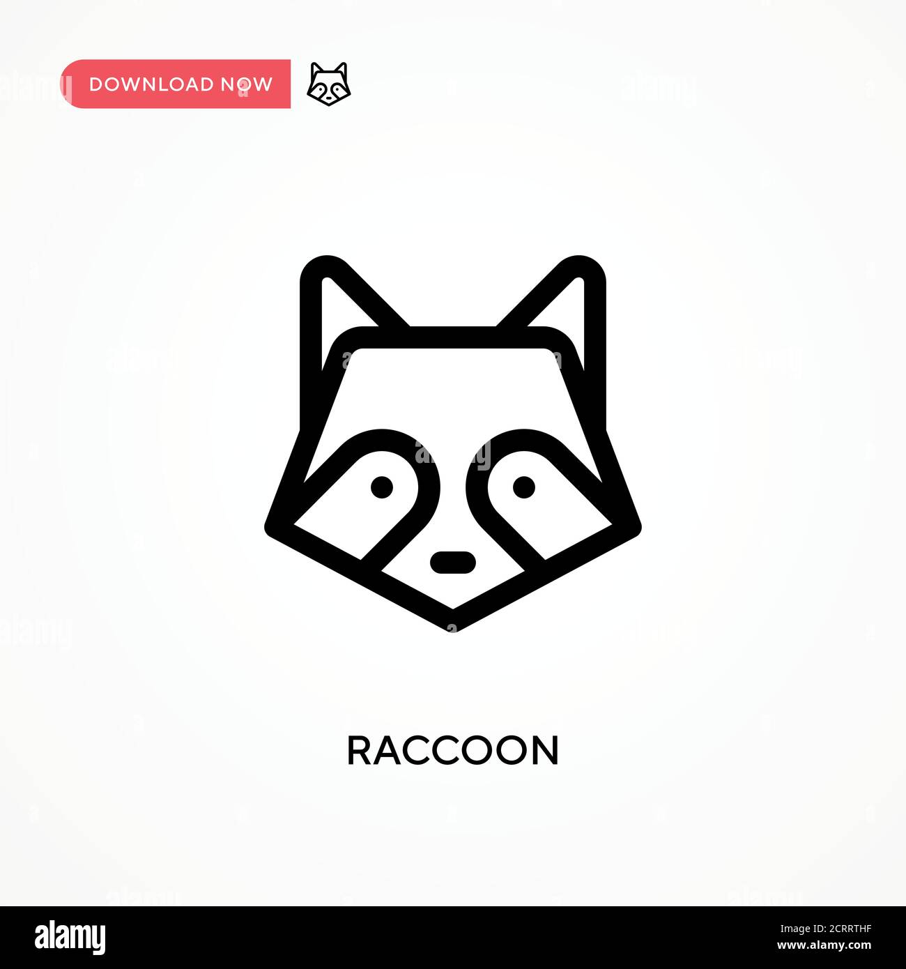 Raccoon Simple vector icon. Modern, simple flat vector illustration for ...