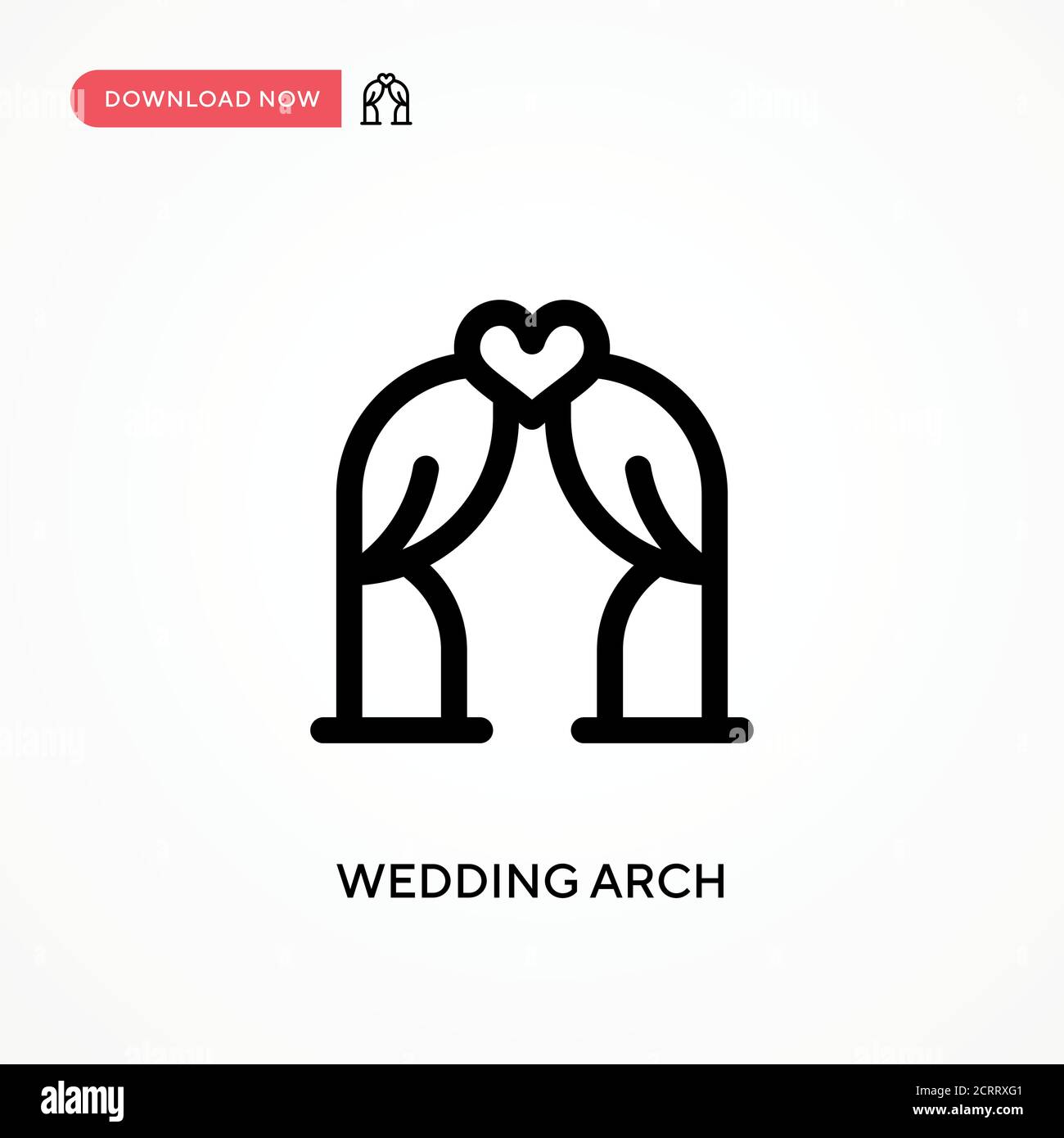 Wedding arch Simple vector icon. Modern, simple flat vector illustration for web site or mobile app Stock Vector