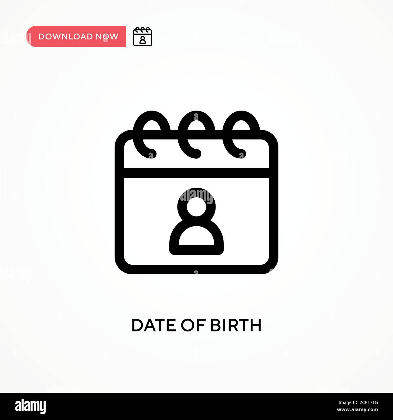 Date Of Birth Simple Vector Icon Modern Simple Flat Vector Illustration For Web Site Or Mobile App Stock Vector Image Art Alamy