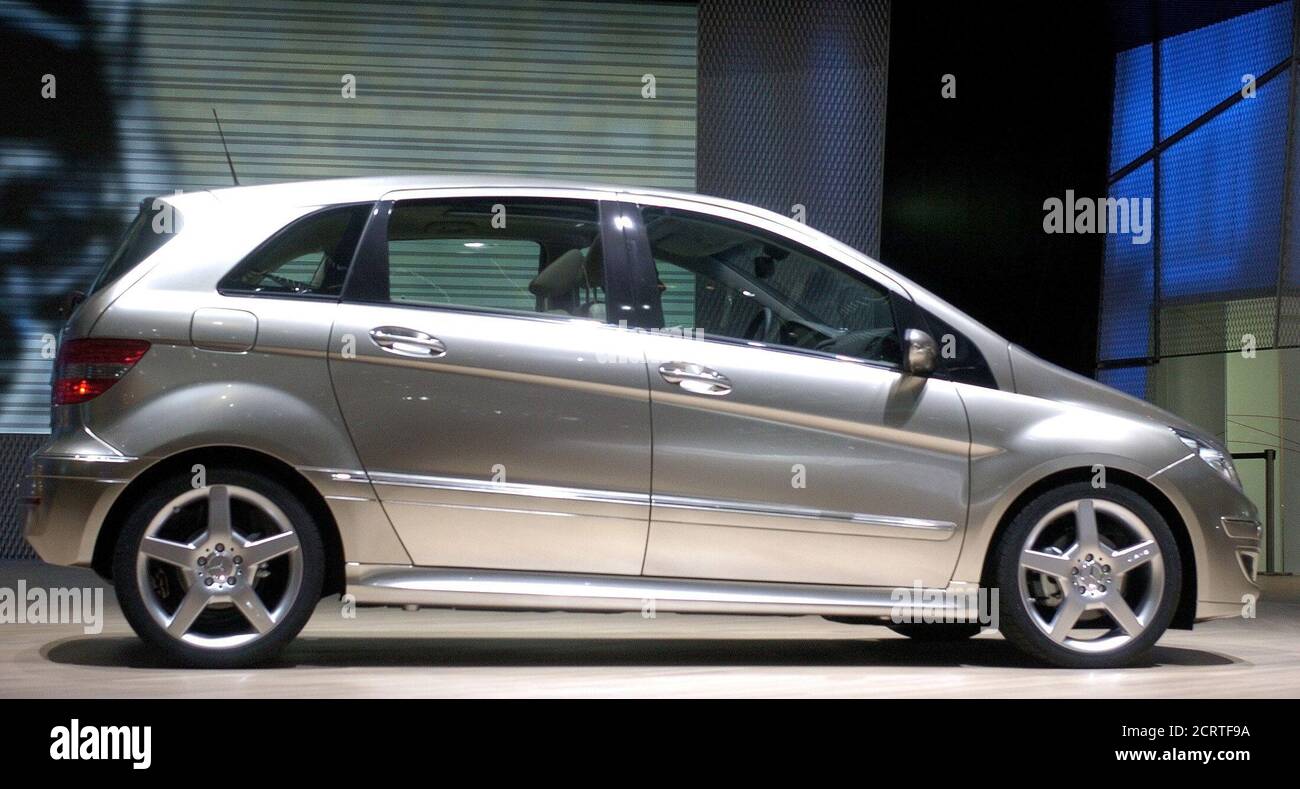 A Mercedes-Benz B-class 200 CDI is on display as a first world presentation  at the 75th Geneva Motor Show in Geneva, Switzerland, March 1, 2005. The  new Mercedes-Benz B-class offers a choice