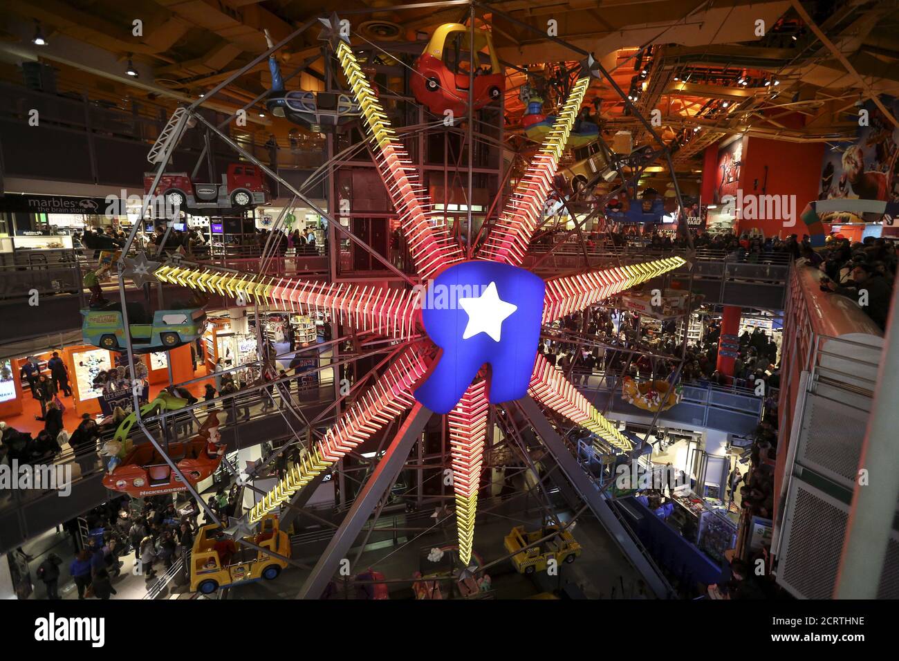 Ferris wheel toys r us store times square hires stock photography and
