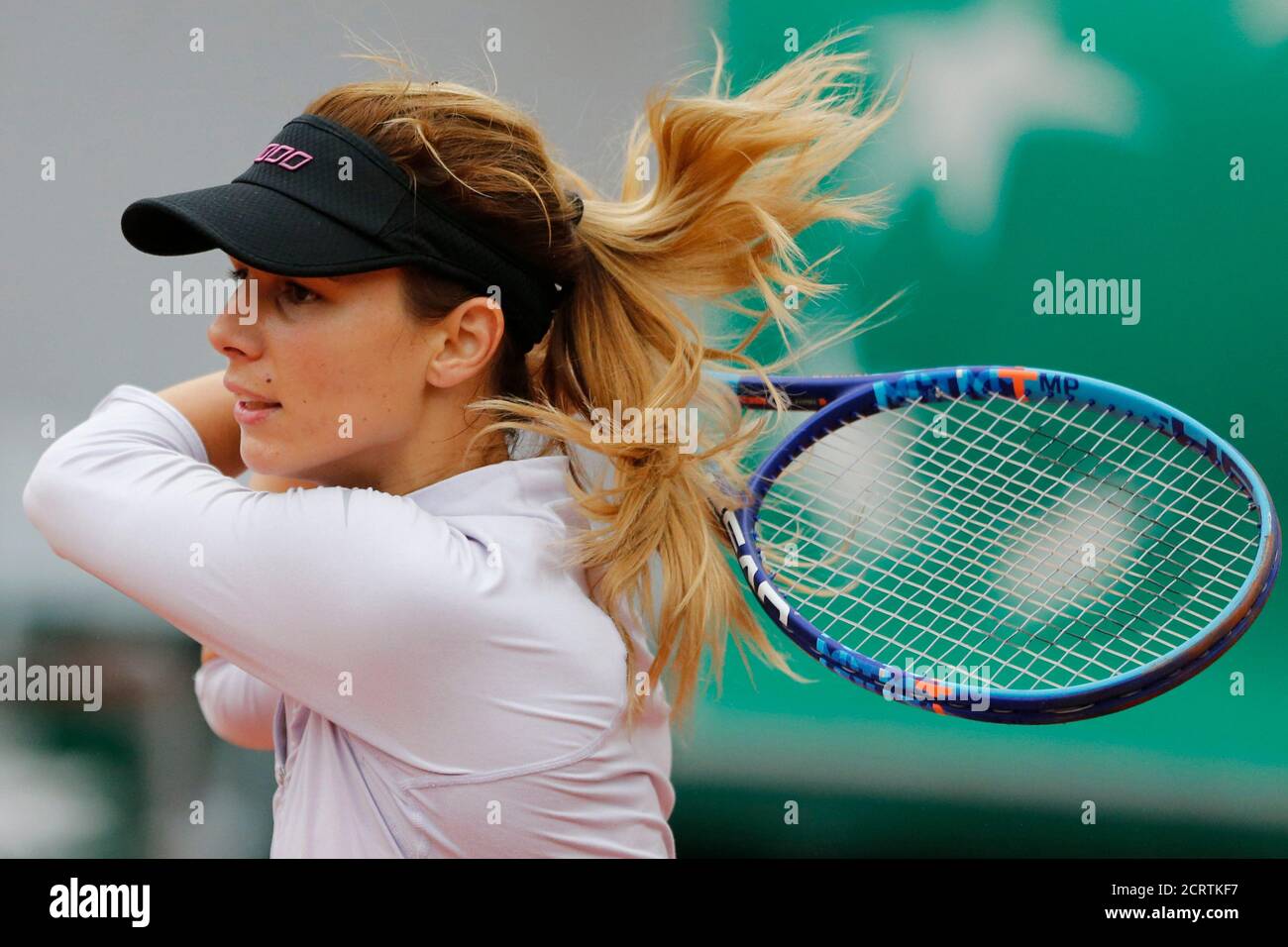 Tennis - French Open - Roland Garros - Tsvetana Pironkova of Bulgaria v  Agnieszka Radwanska of Poland - Paris, France - 31/05/16. Tsvetana Pironkova  returns the ball. REUTERS/Pascal Rossignol Stock Photo - Alamy