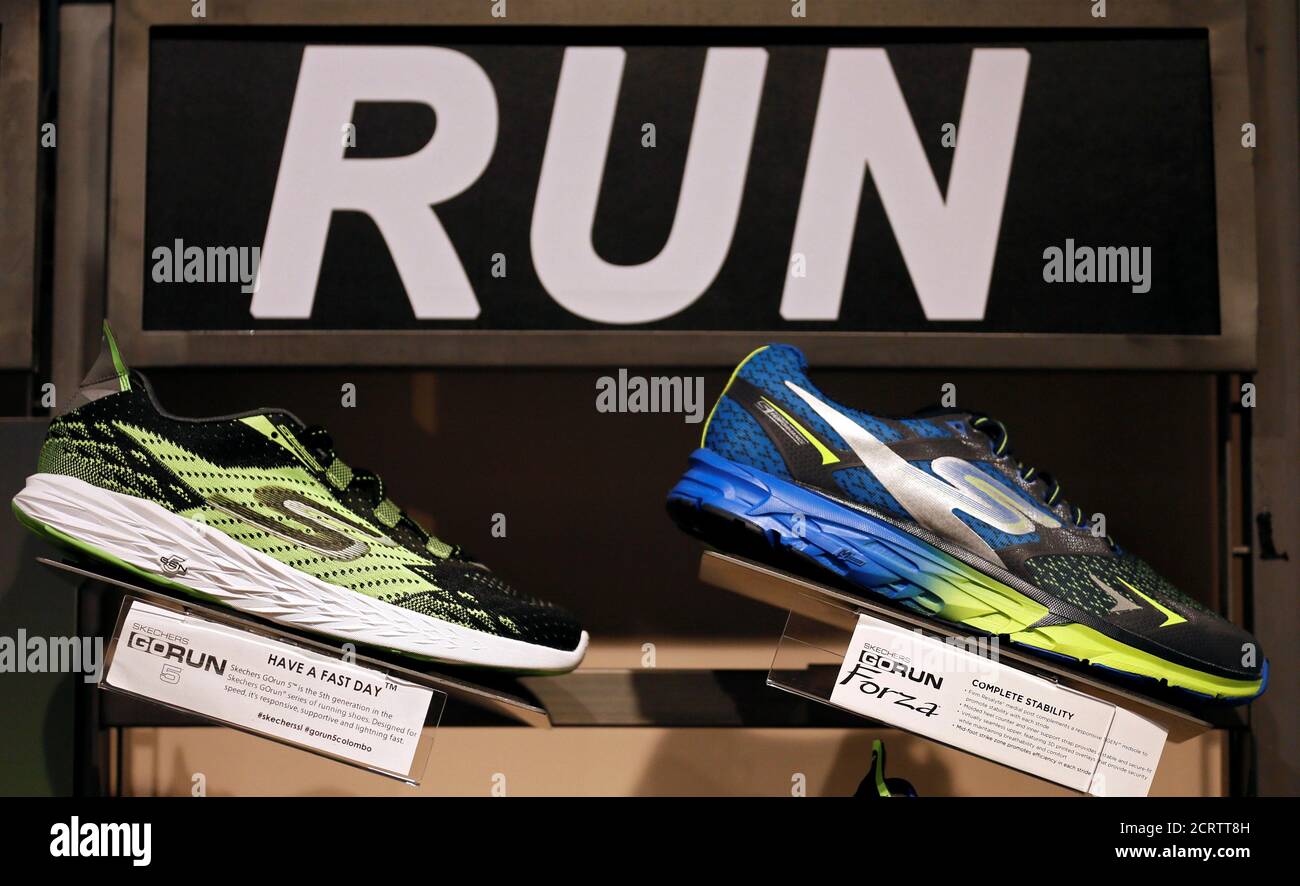 Skechers branded running shoes are seen at a show room in Colombo, Sri  Lanka September 19, 2017. REUTERS/Dinuka Liyanawatte Stock Photo - Alamy