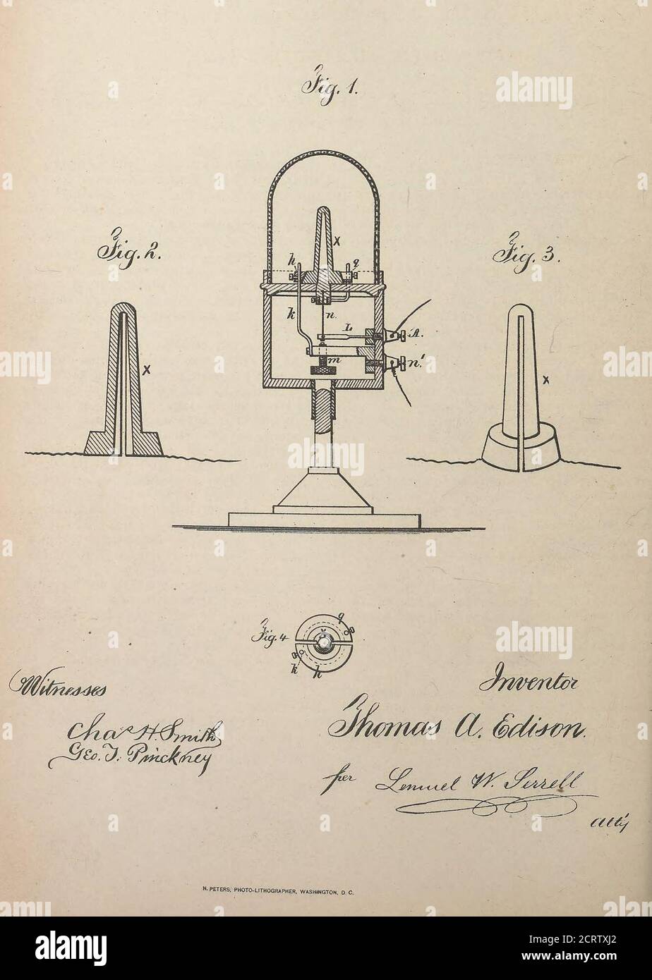 Collection of United States patents granted to Thomas A. Edison, 1869-1884  . No. 219,628. T. A. EDISON.Electric-Light. Patented Sept. 16, 1879..  United States Patent Office. THOMAS A. EDISON, OF MENLO PARK,