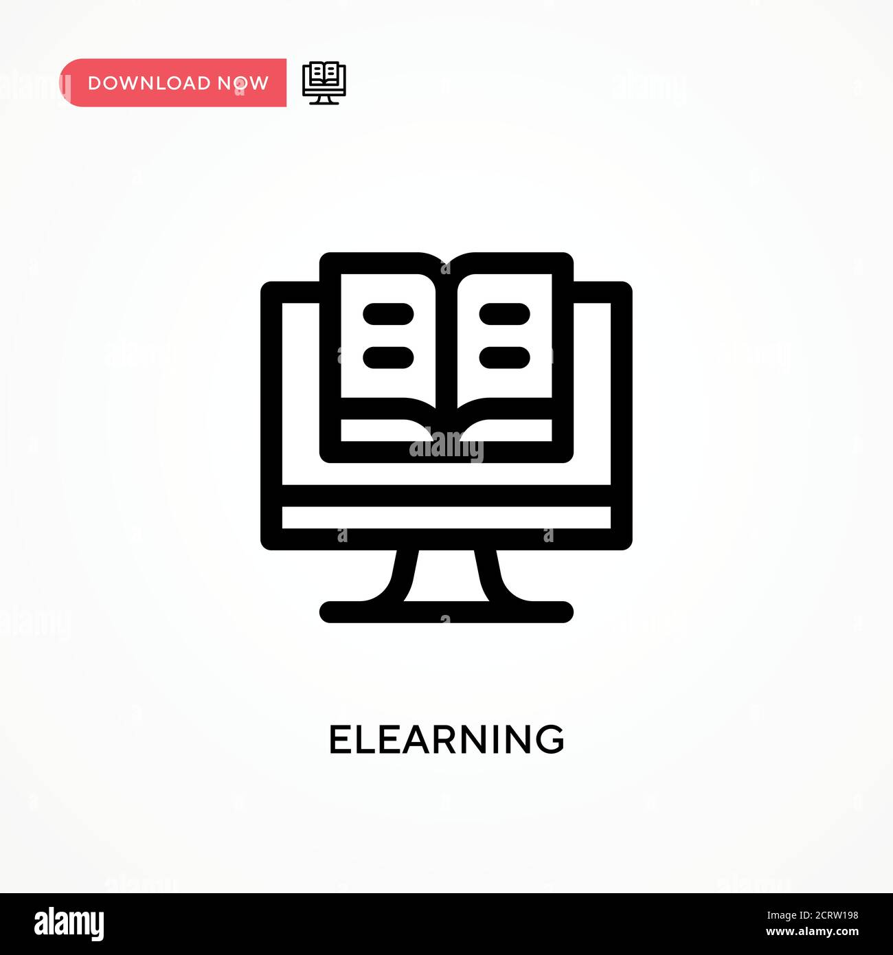 Elearning Simple vector icon. Modern, simple flat vector illustration ...