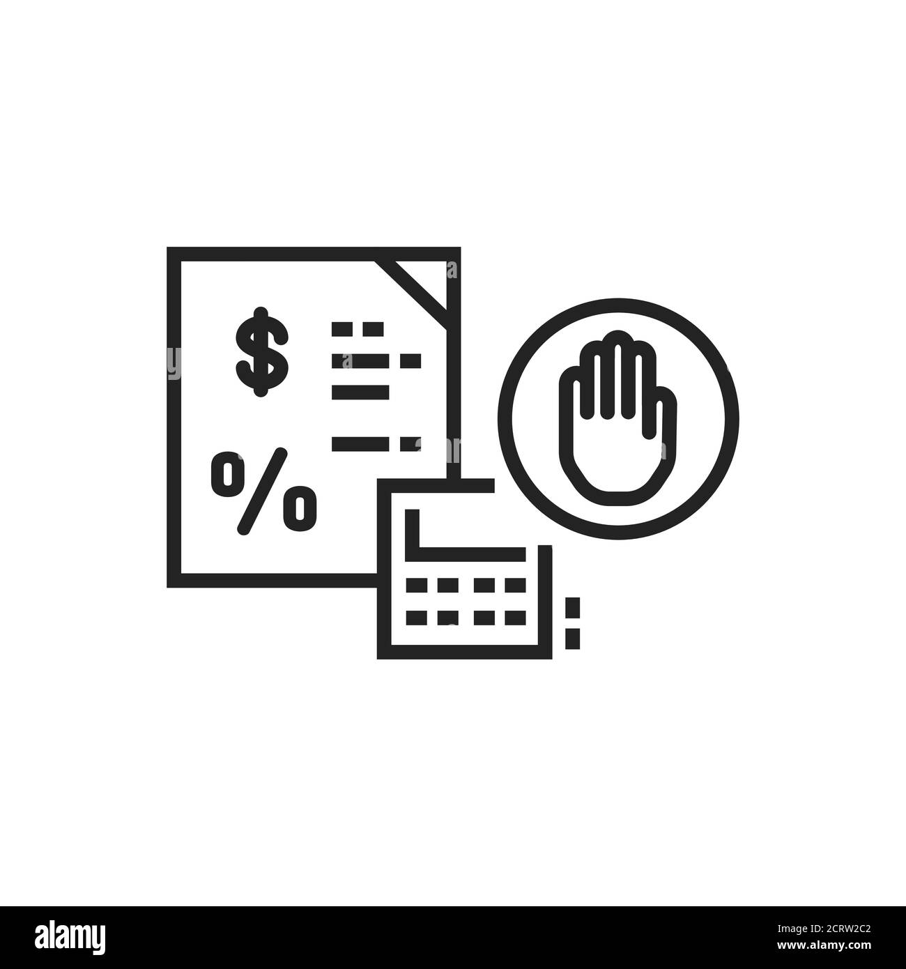 Tax resistance black icon. Protesting against government, labor movement. Social protest. Pictogram for web page, mobile app, promo. Editable stroke. Stock Vector