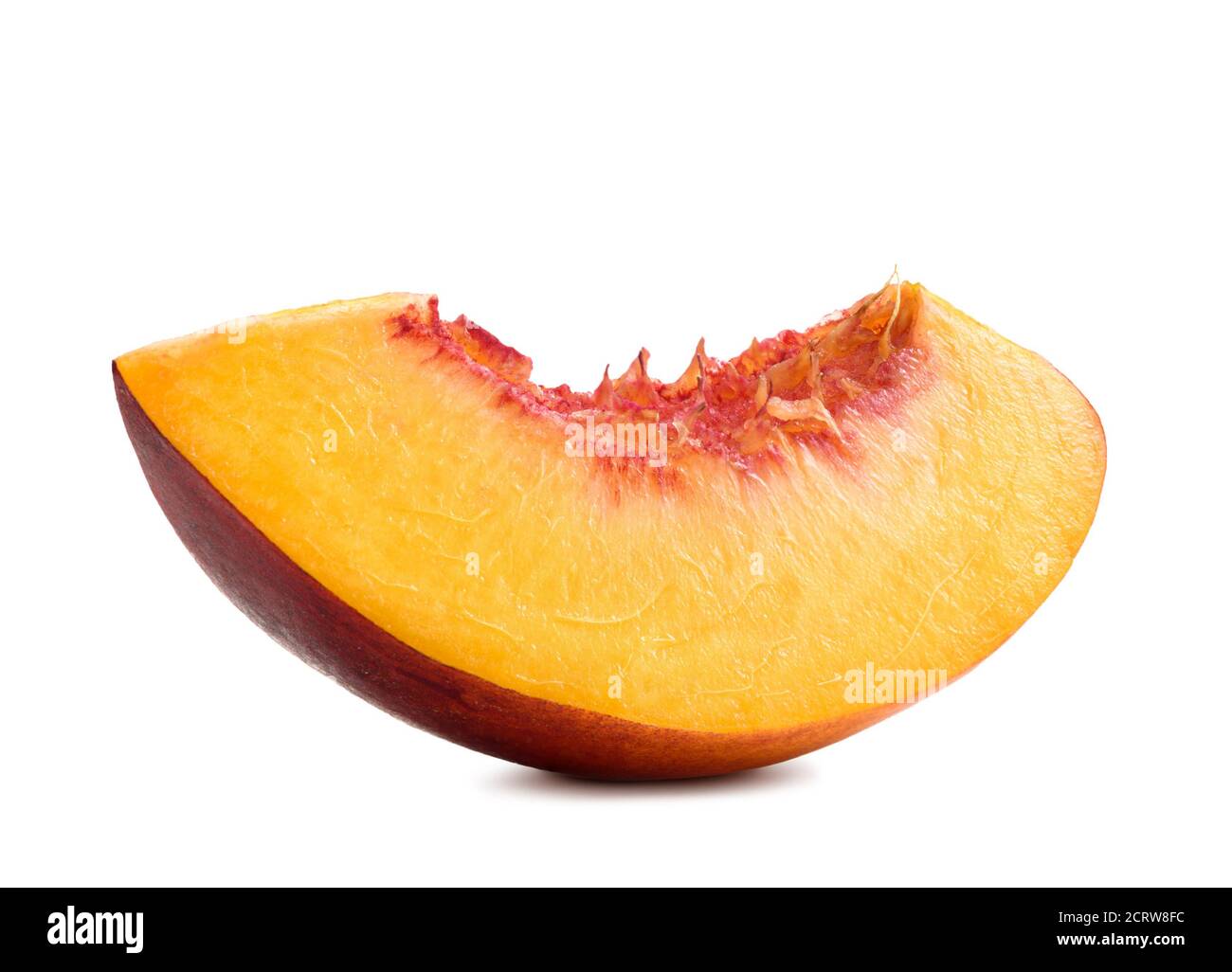 Fresh peach isolated on white Stock Photo