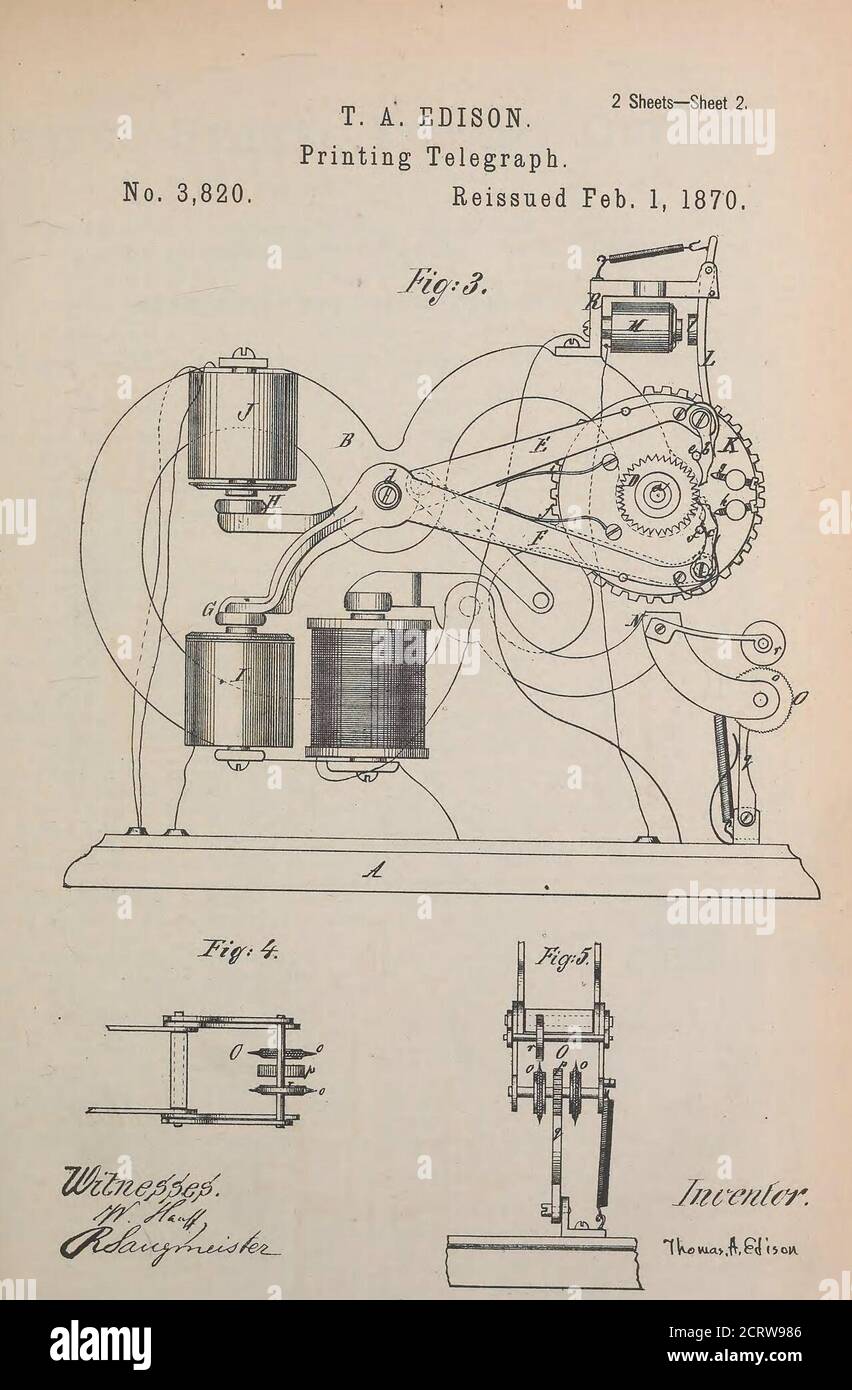 Thomas edison 1870 hires stock photography and images Alamy