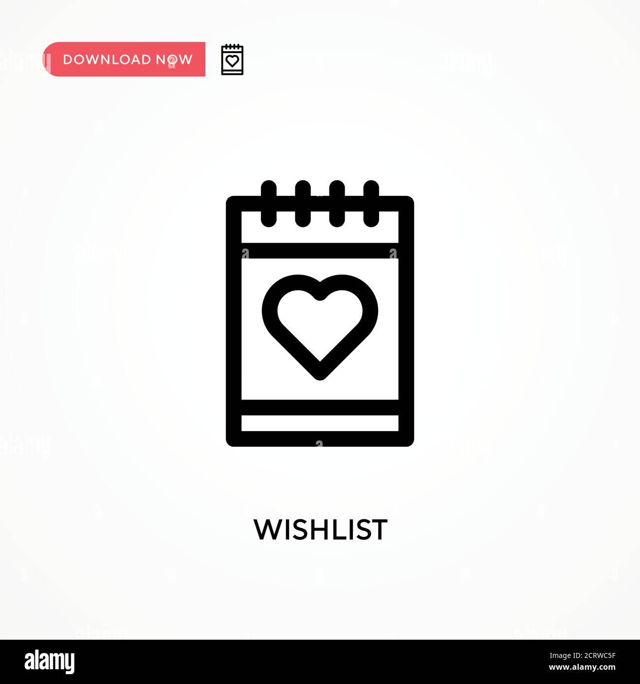 Wishlist Simple vector icon. Modern, simple flat vector illustration for web site or mobile app Stock Vector