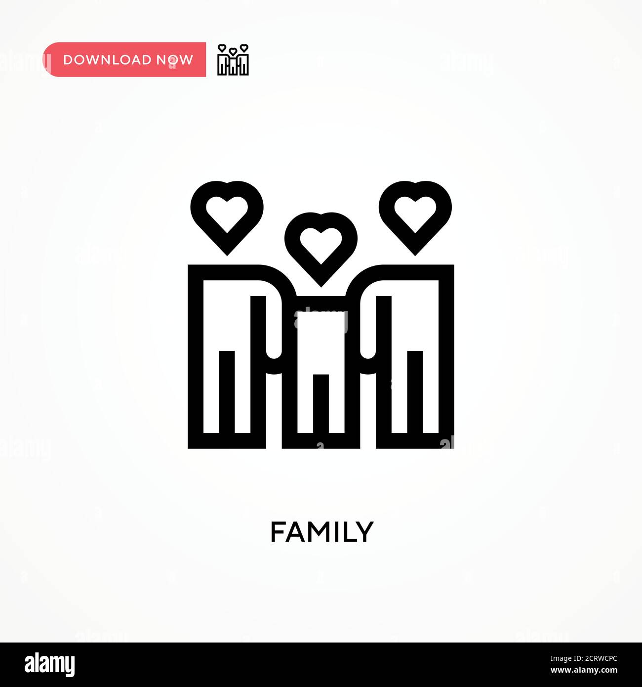 Family Simple vector icon. Modern, simple flat vector illustration for ...
