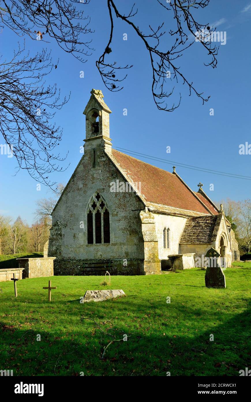 The church of St Cosmos and St Damian at Sherrington, Wiltshire Stock