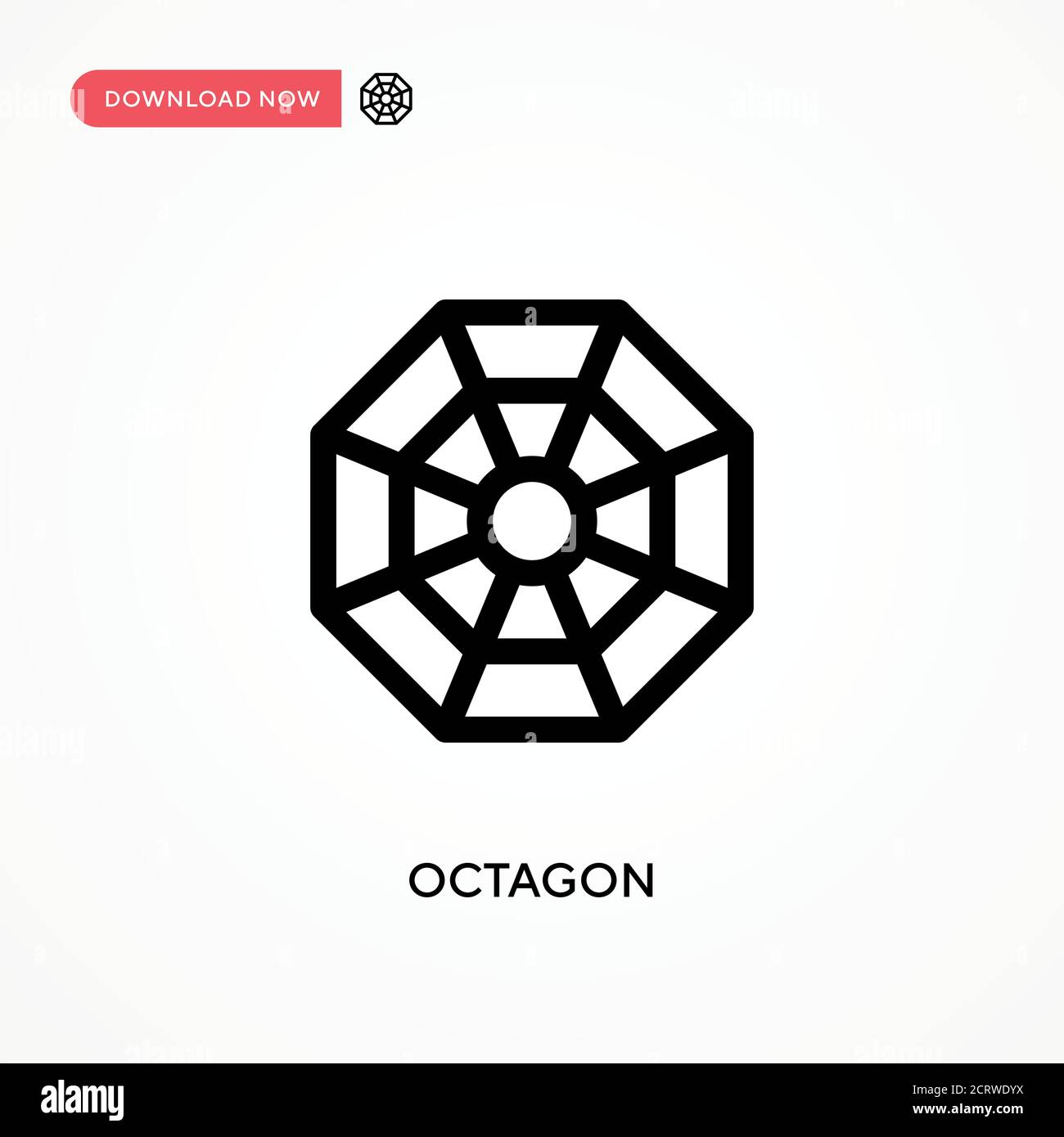 Octagon Simple vector icon. Modern, simple flat vector illustration for web site or mobile app Stock Vector