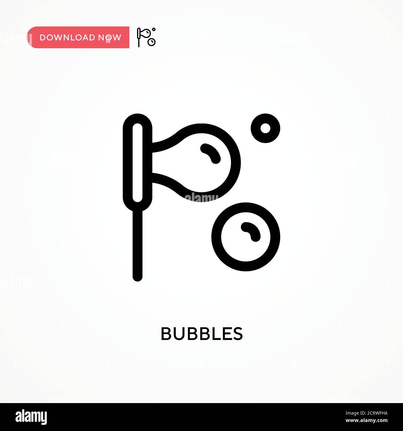 Bubbles Simple vector icon. Modern, simple flat vector illustration for web site or mobile app Stock Vector