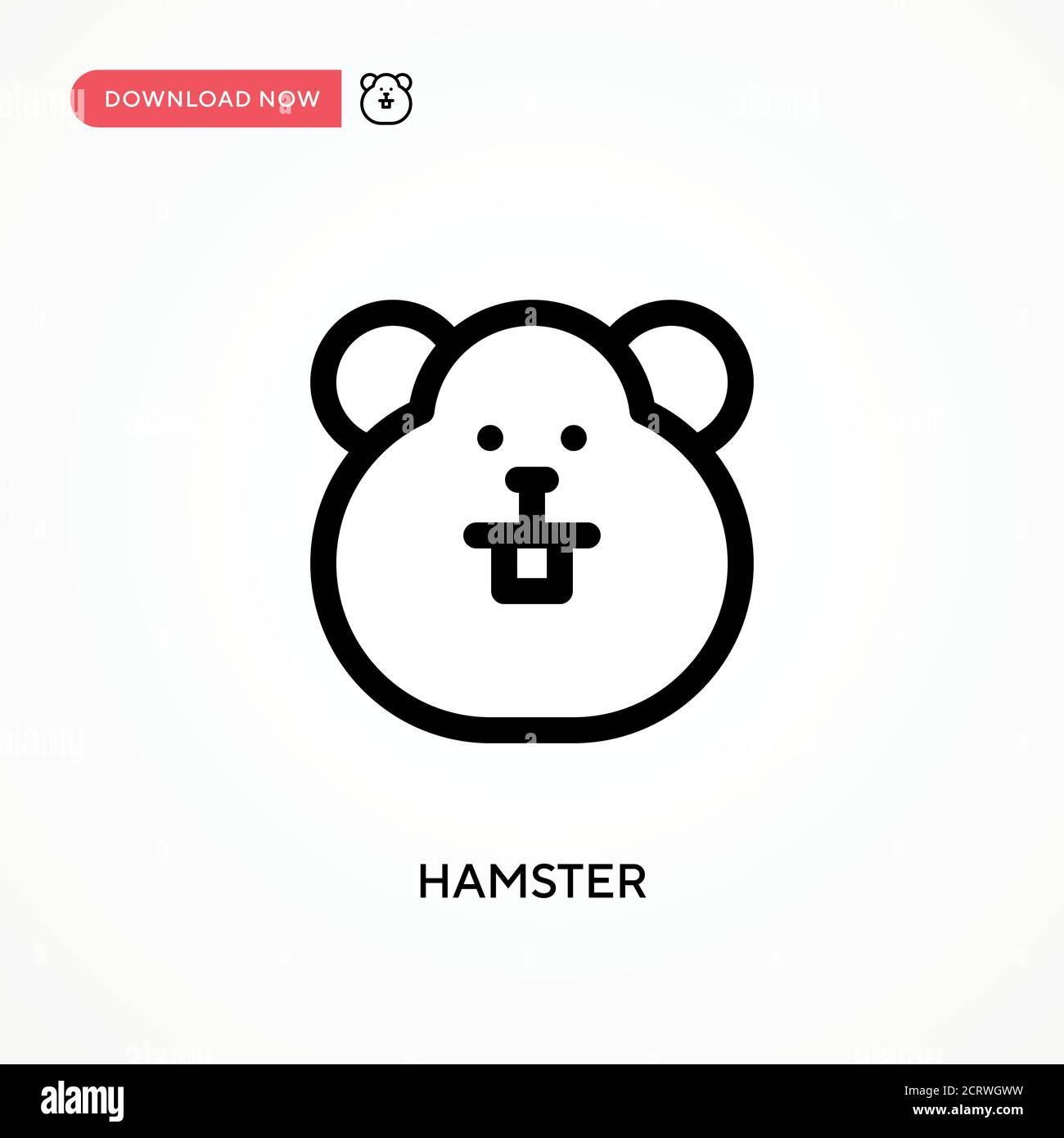 Hamster Simple vector icon. Modern, simple flat vector illustration for ...