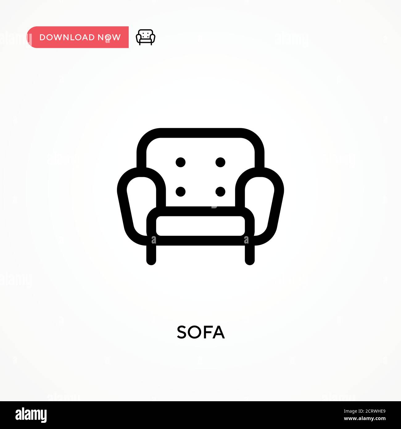 Sofa Simple vector icon. Modern, simple flat vector illustration for web site or mobile app Stock Vector
