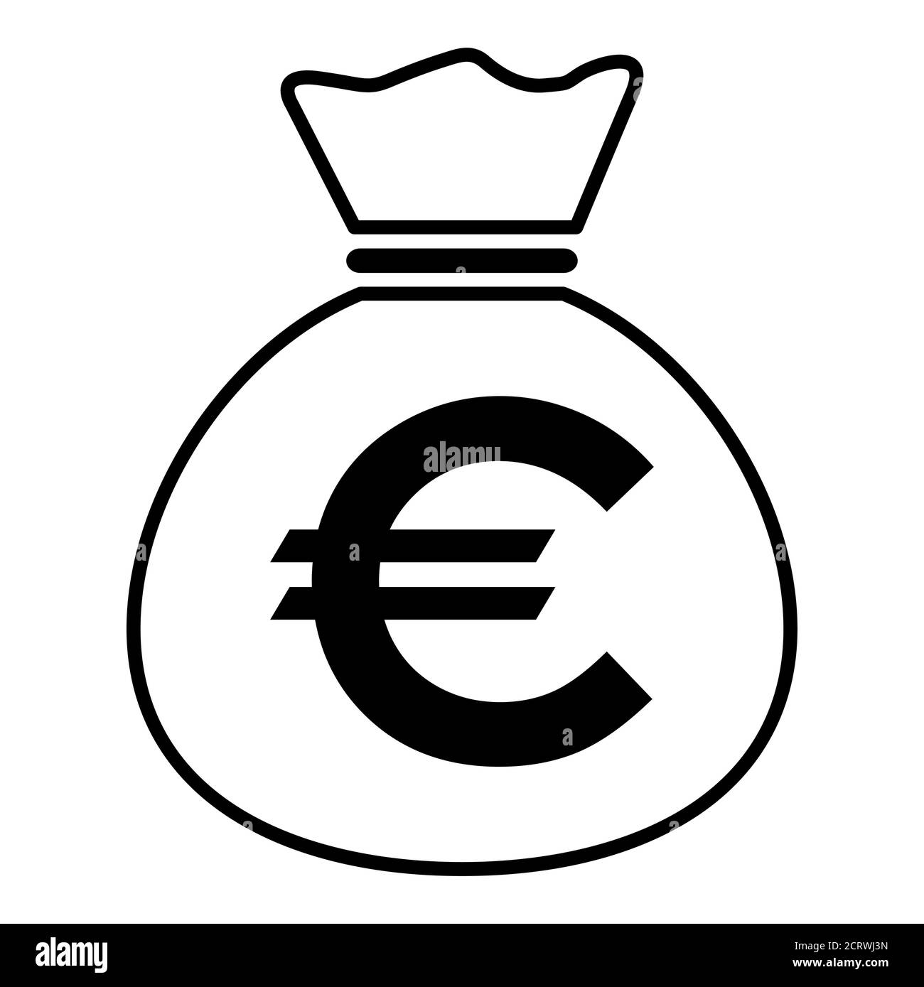 Money bag icon isolated on white background. Bank symbol, profit graphic,  flat web sign Stock Vector Image & Art - Alamy